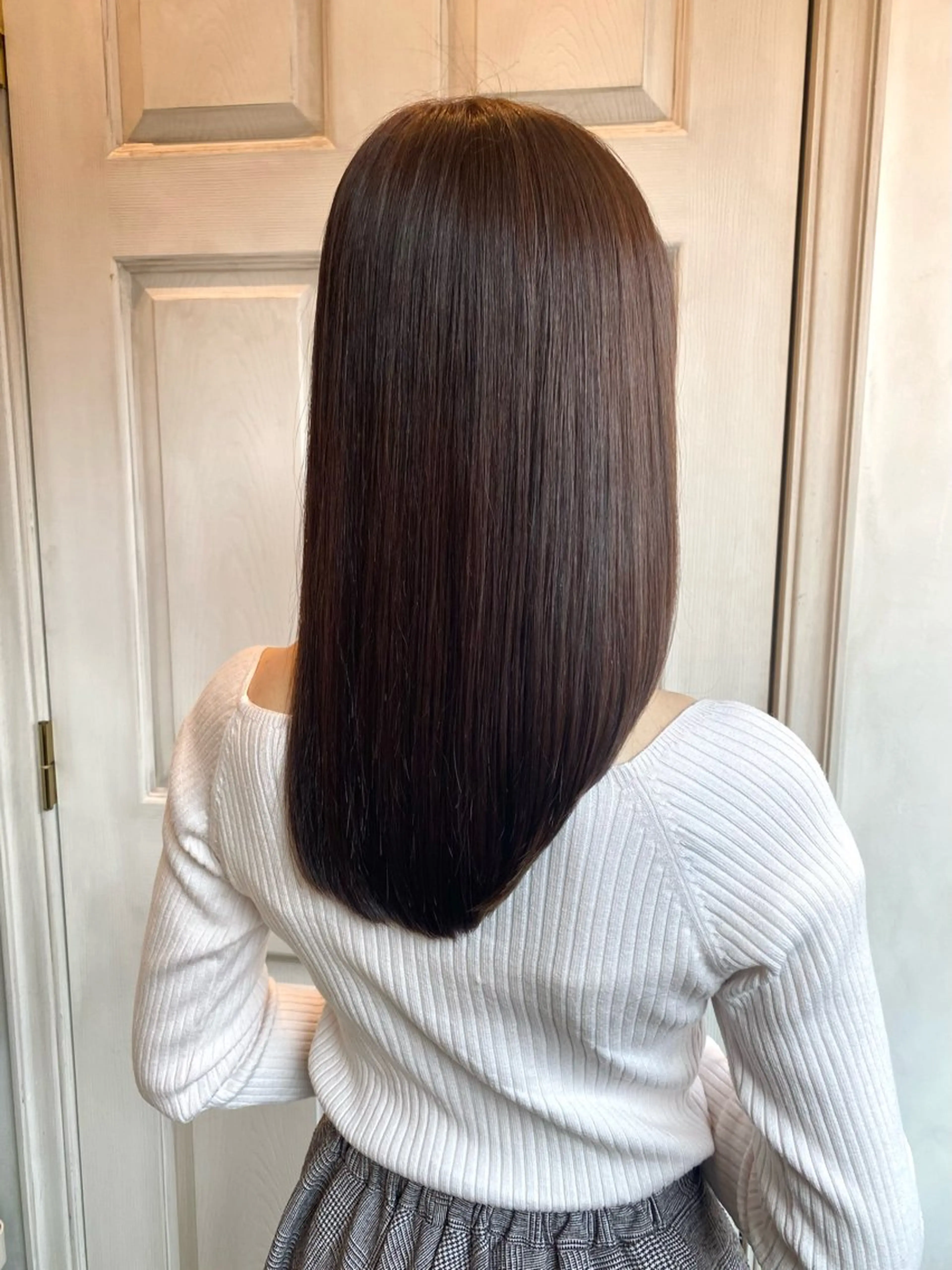 ロング 縮毛矯正 千 田のヘアスタイル