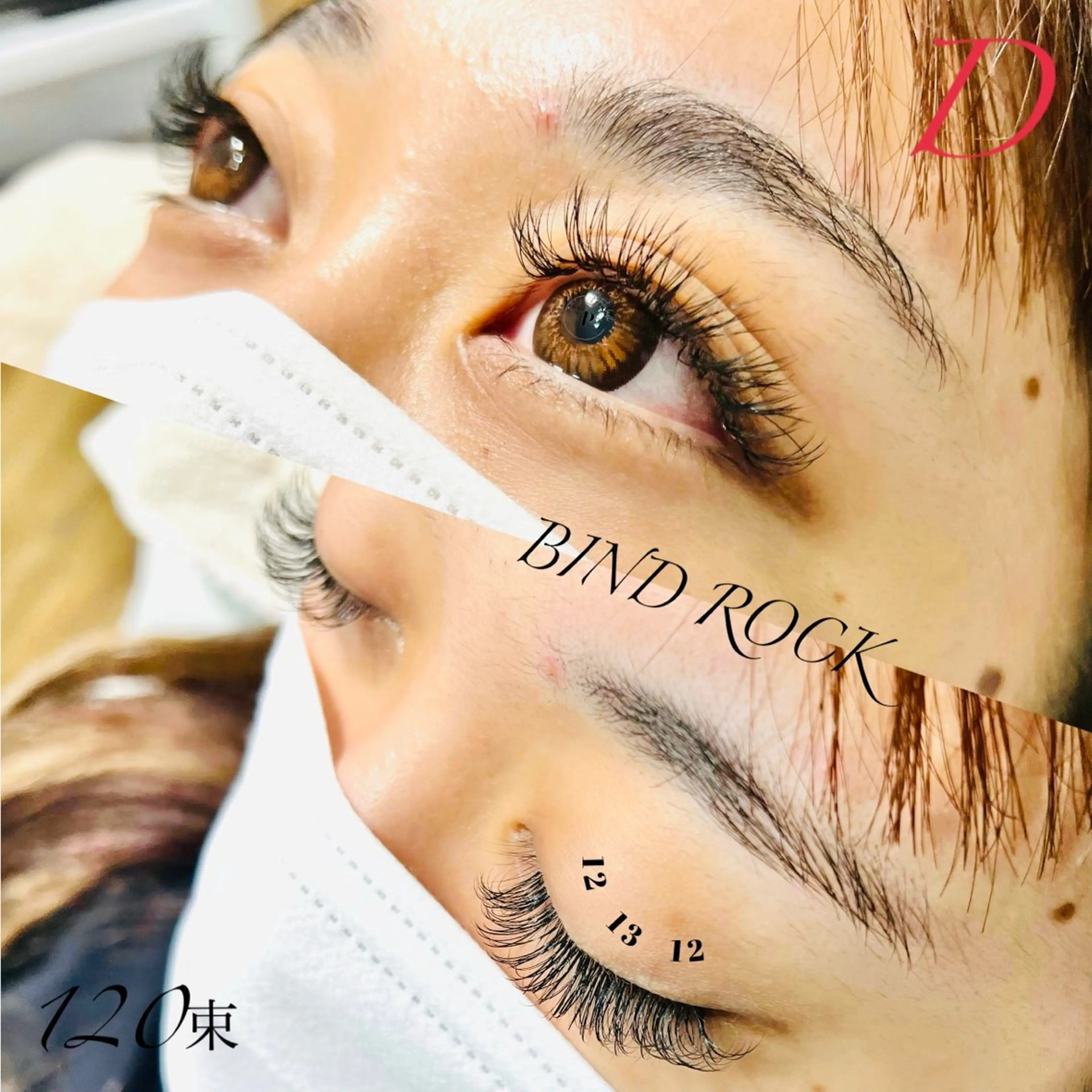 マツエク・マツパ バインドロック フラットラッシュ 一重×まつ毛パーマ ボリュームラッシュ マツエク eyelash presh yukaのマツエク・マツパデザイン