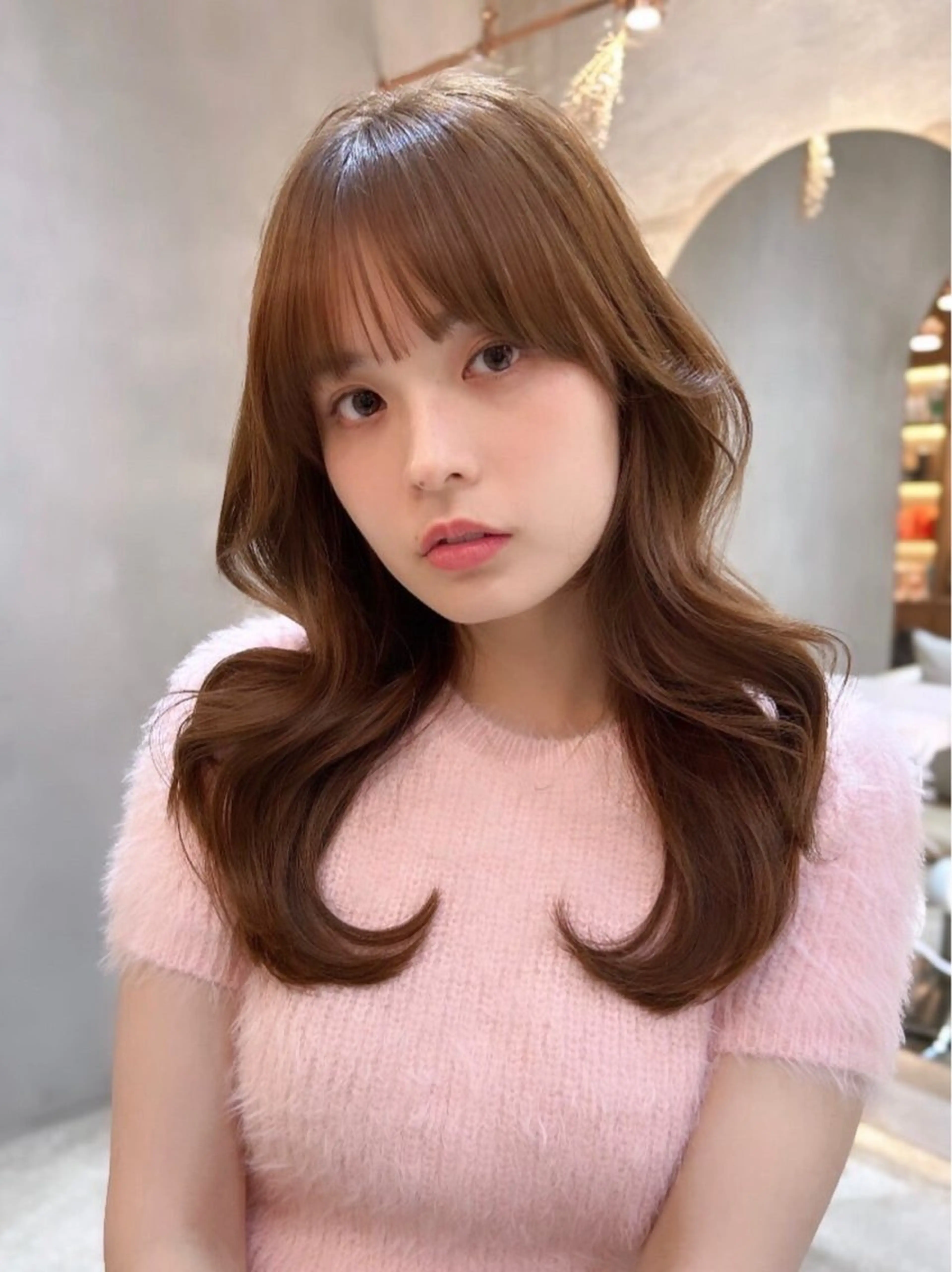 ミディアム カラー カット ヘアカラー トリートメント Hello by Sea所属・髪質改善/縮毛矯正 /レイヤー/宮崎直弥のヘアスタイル