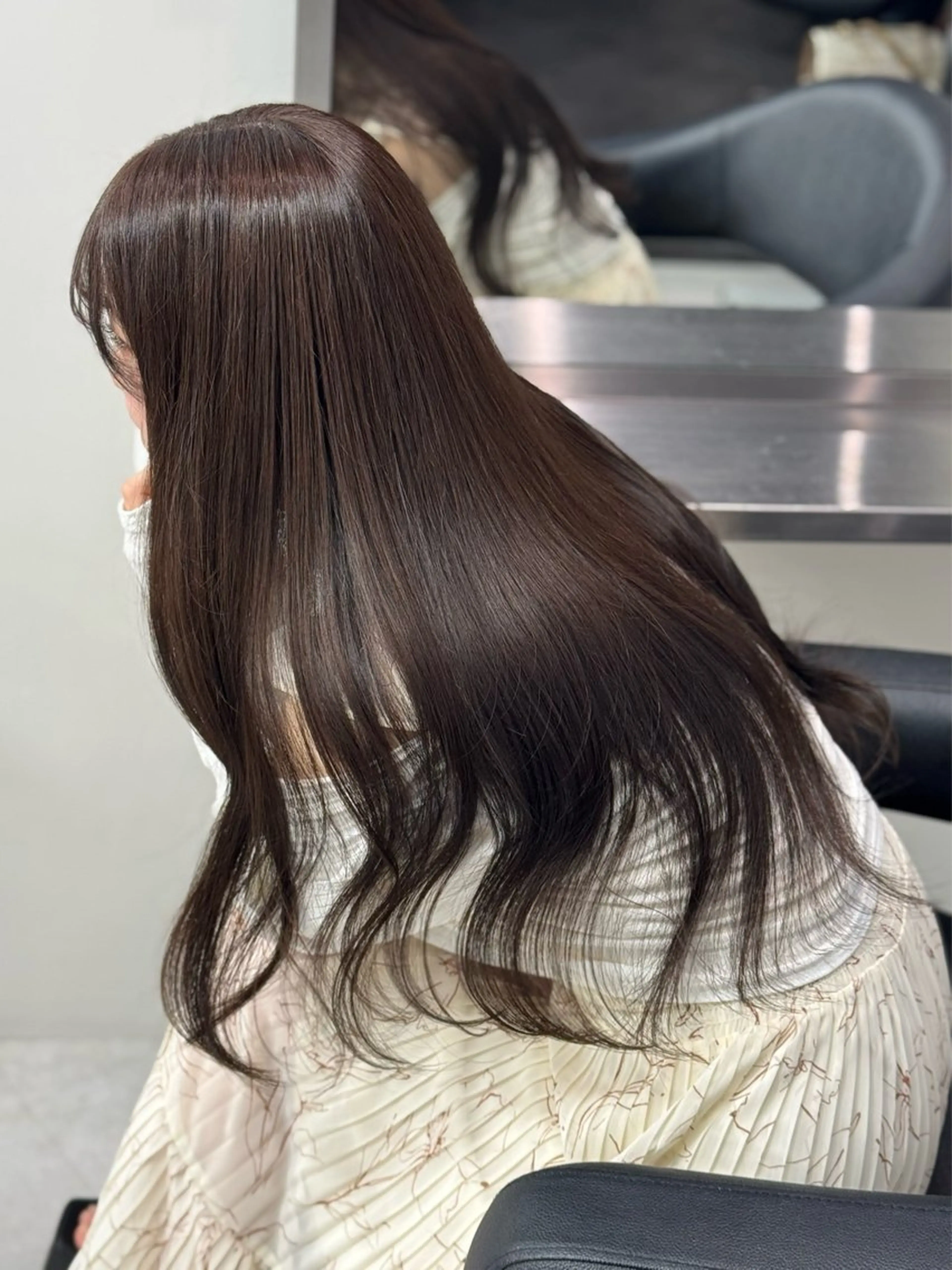 ロング カラー 透明感カラー グレージュ ラベンダーカラー ラベンダーグレージュ ラベンダーグレー ヘアカラー Beleza scelto所属・原宿/ハイトーン/ みずは🎀のヘアスタイル