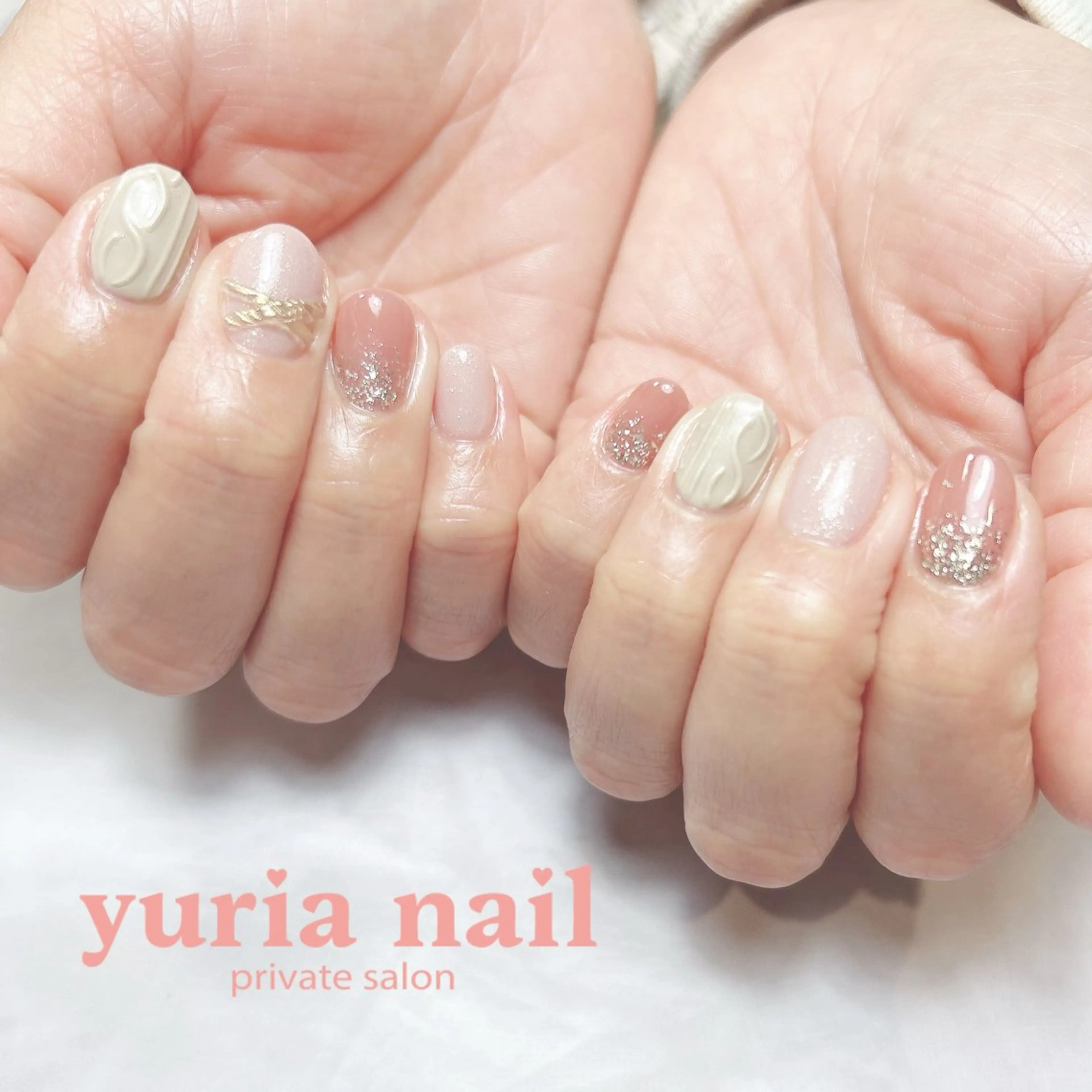 ネイル ジェルネイル ピンク ハンドネイル 小林 ゆりあのネイルデザイン