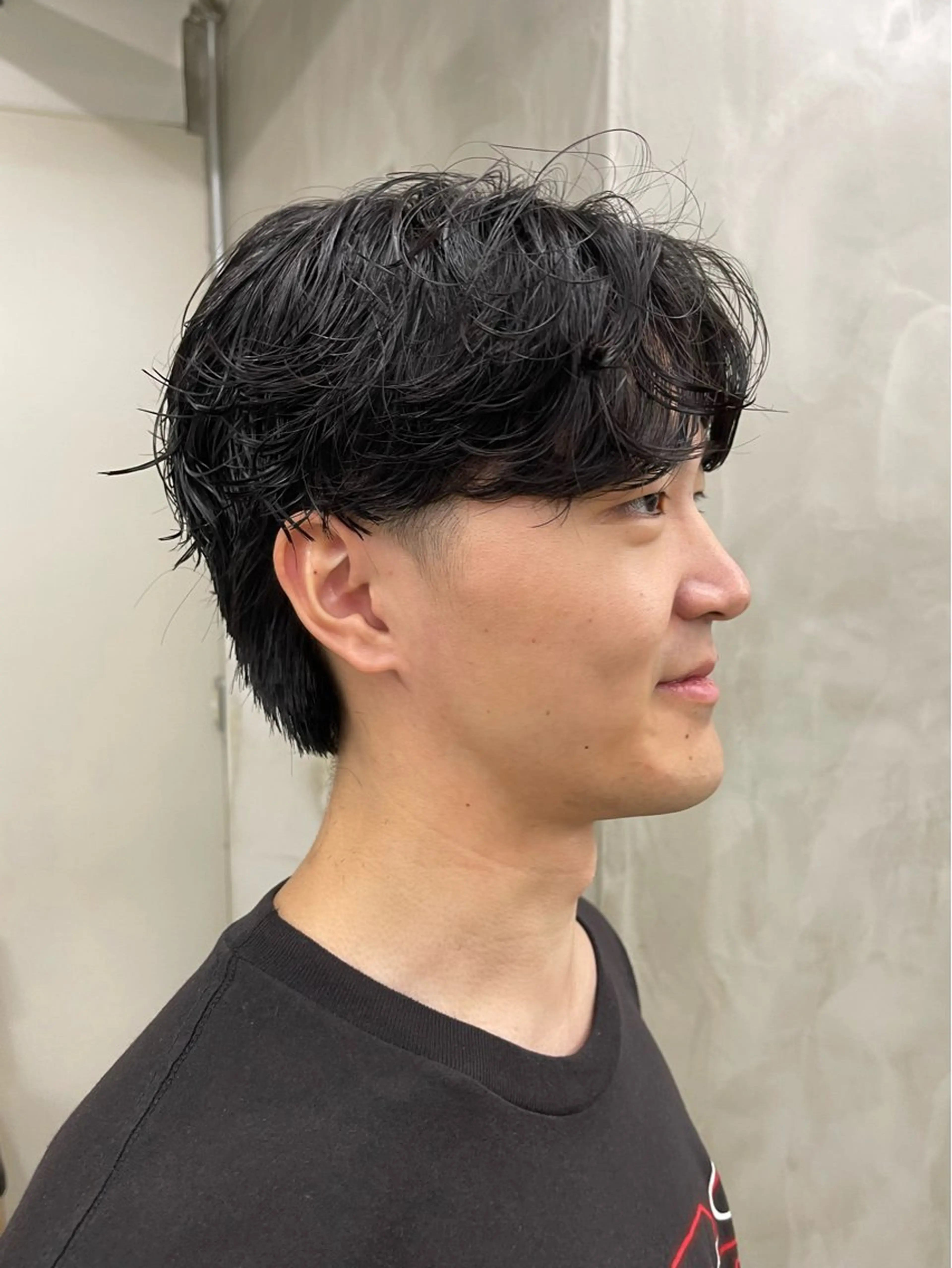 パーマ メンズ センターパート メンズパーマ ニュアンスパーマ スパイラルパーマ メンズカット パーマ[佐橋]のヘアスタイル