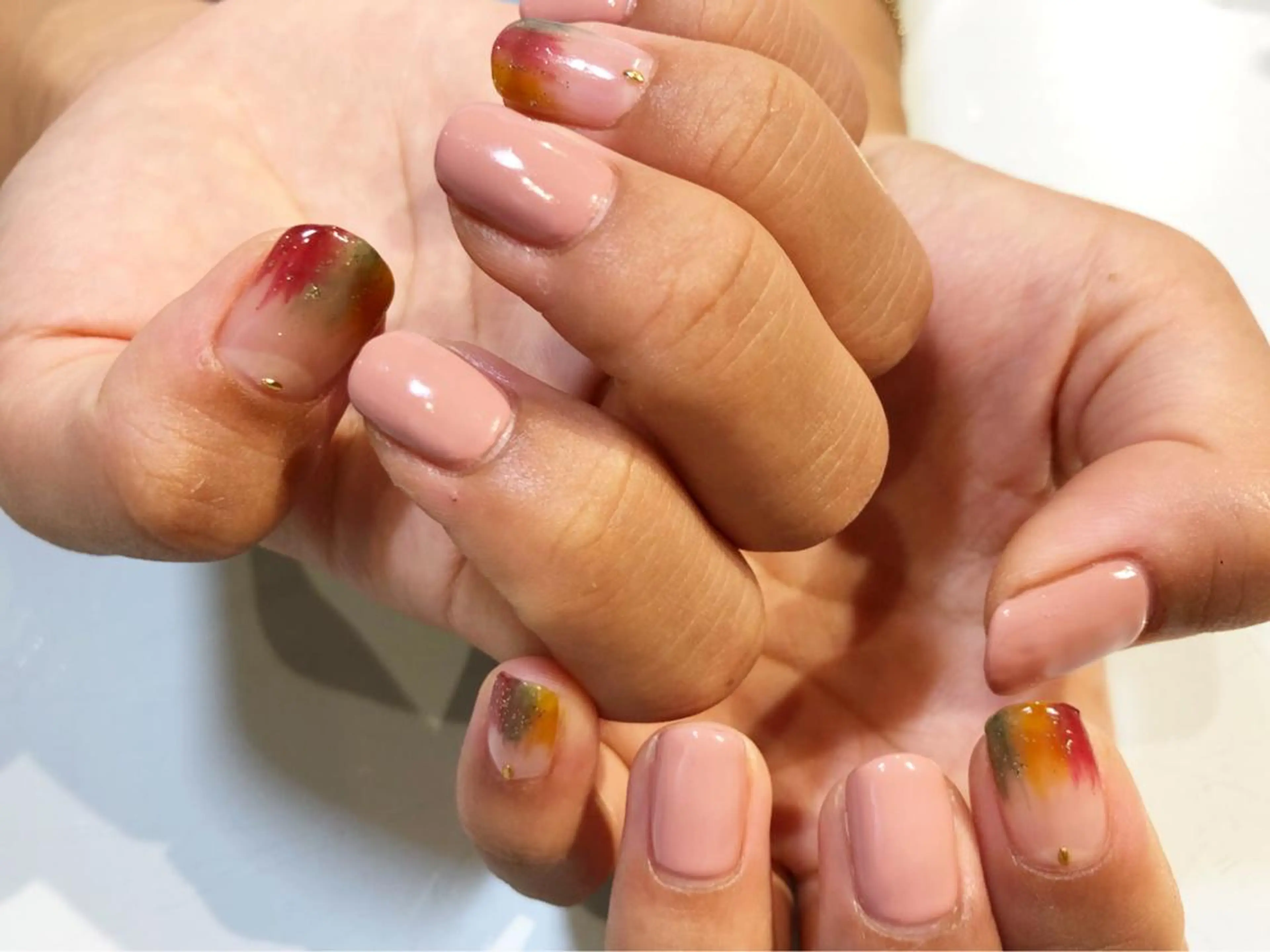 ネイル アートネイル フレンチネイル ニュアンスネイル ワンカラーネイル ピンク jamspark ✨のネイルデザイン