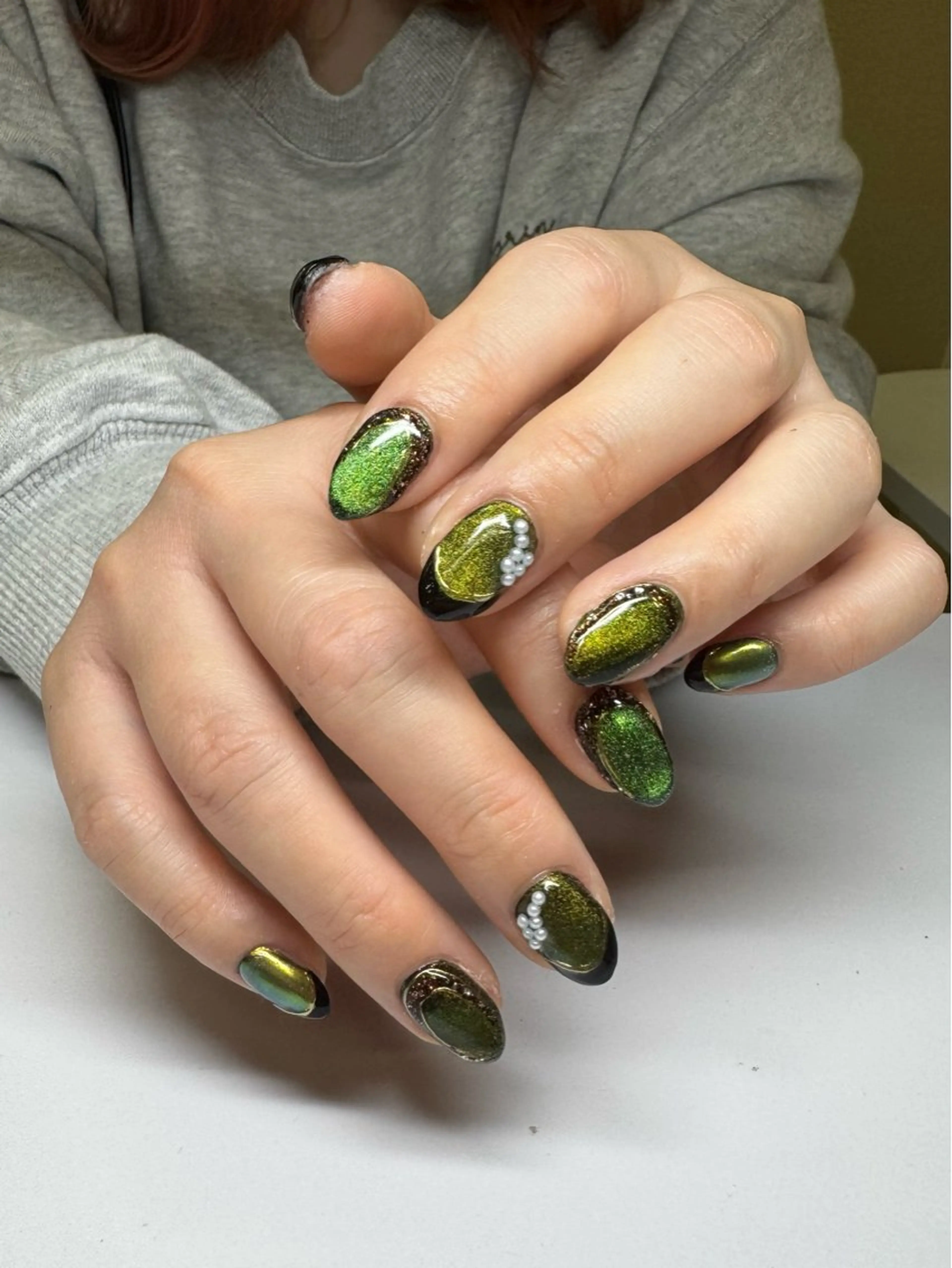 ネイル ジェルネイル ハンドネイル Nail salon LUCAS,K 《ネイルサロンルーカス》千葉中央 スカルプ所属・LUCAS 千葉 AOI💅🏾💕のネイルデザイン