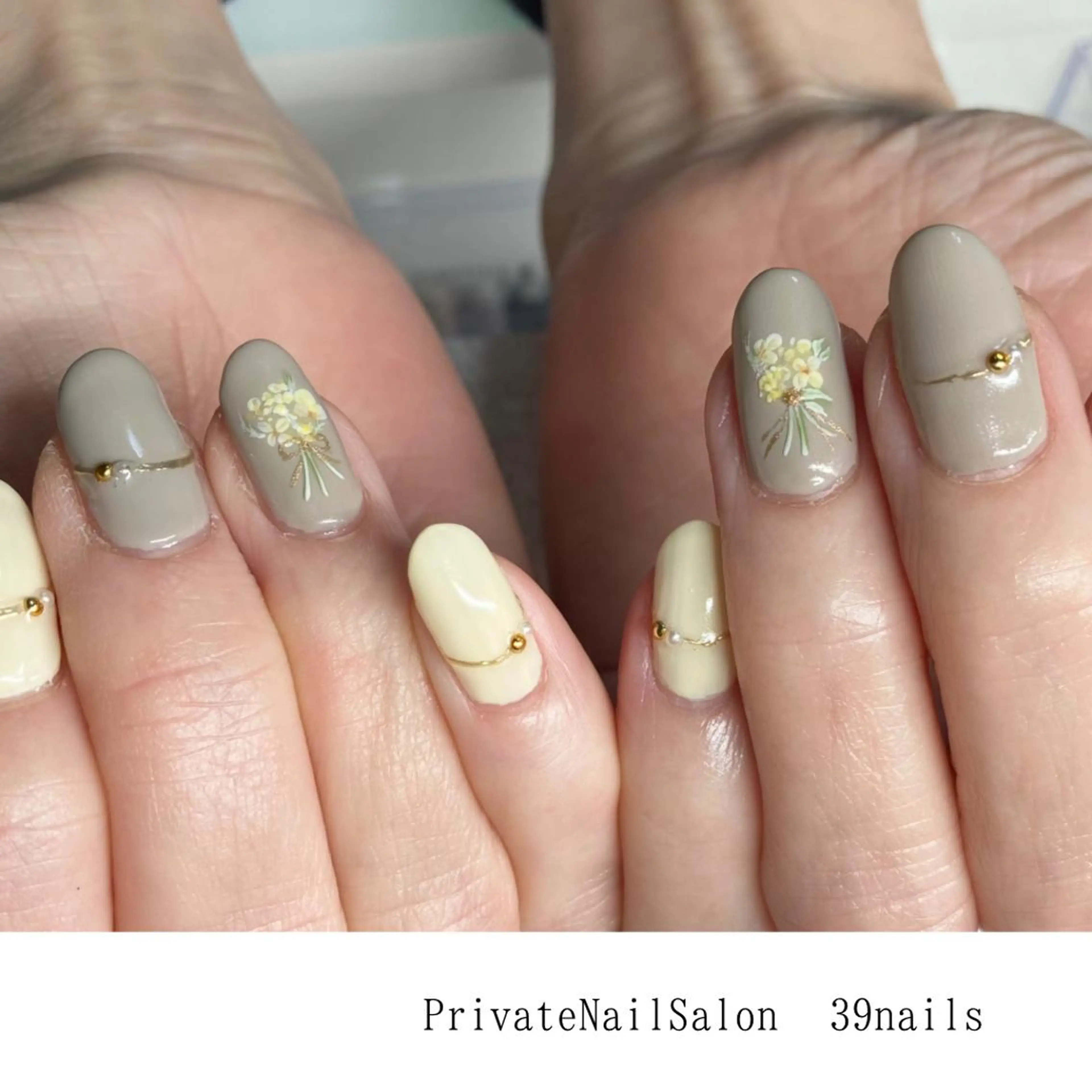 ネイル ミラーネイル 持ち込み 春ネイル 夏ネイル 39-nails EharaMikuのネイルデザイン