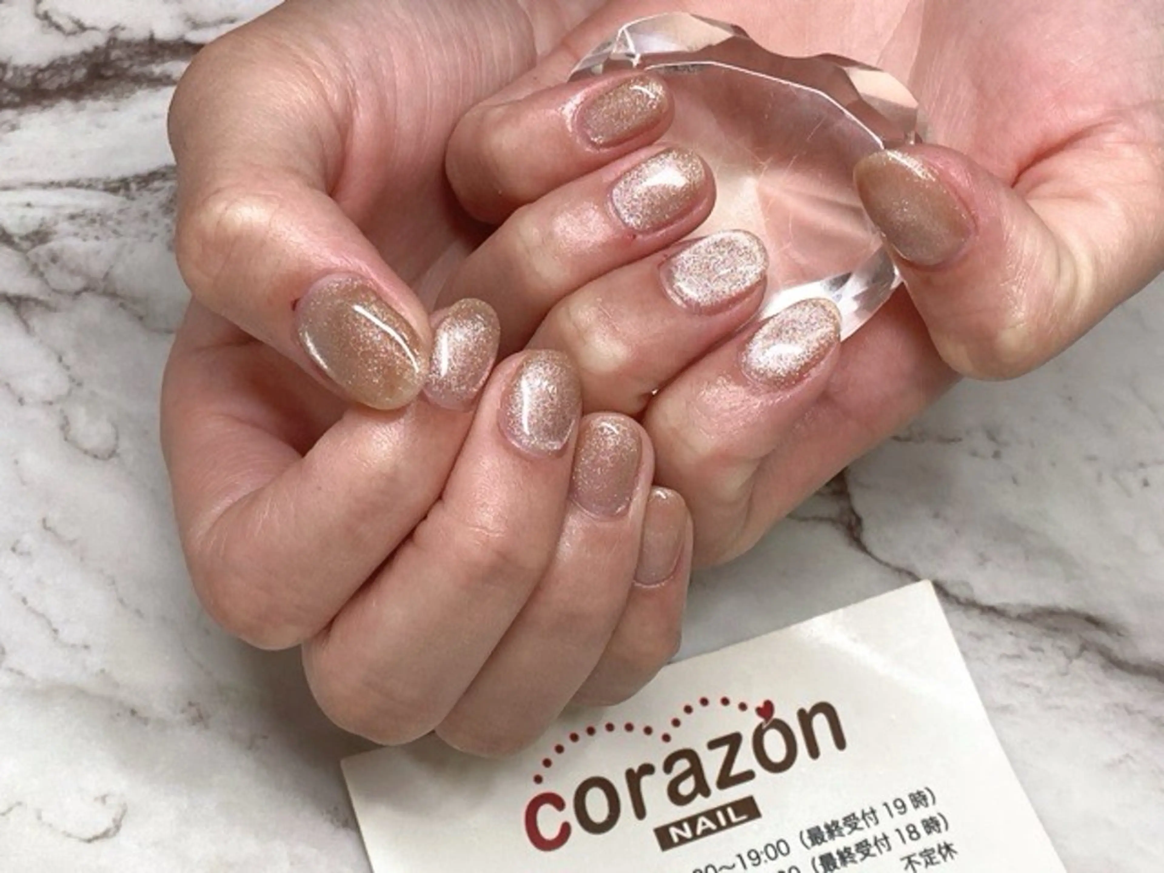 ネイル ラメ(グリッター) マグネットネイル ワンカラーネイル ハンドネイル corazon所属・ネイリスト aicoのネイルデザイン