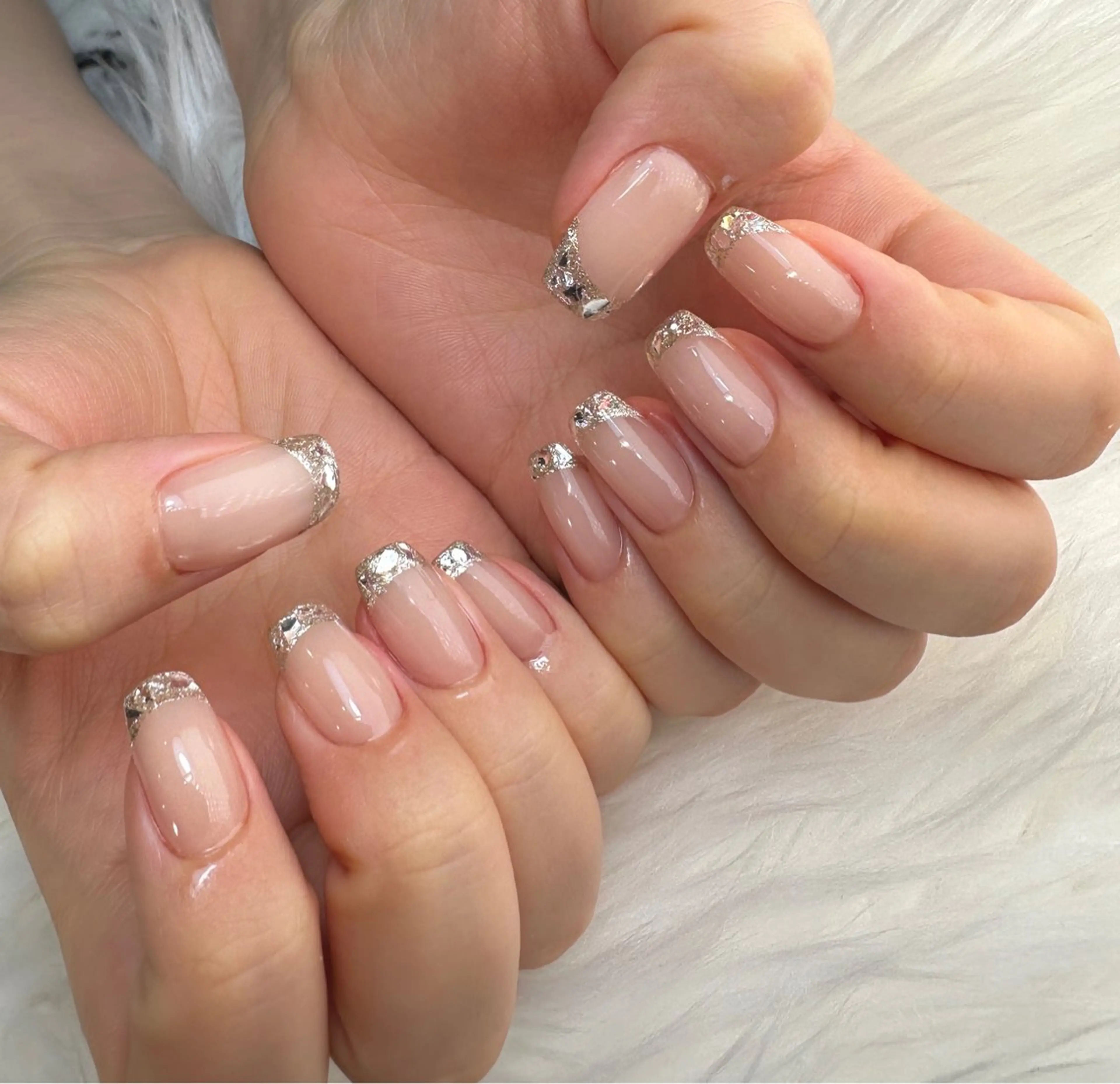 ネイル フレンチネイル ガラスフレンチ ハンドネイル Nail ameria megu所属・ameria meguのネイルデザイン