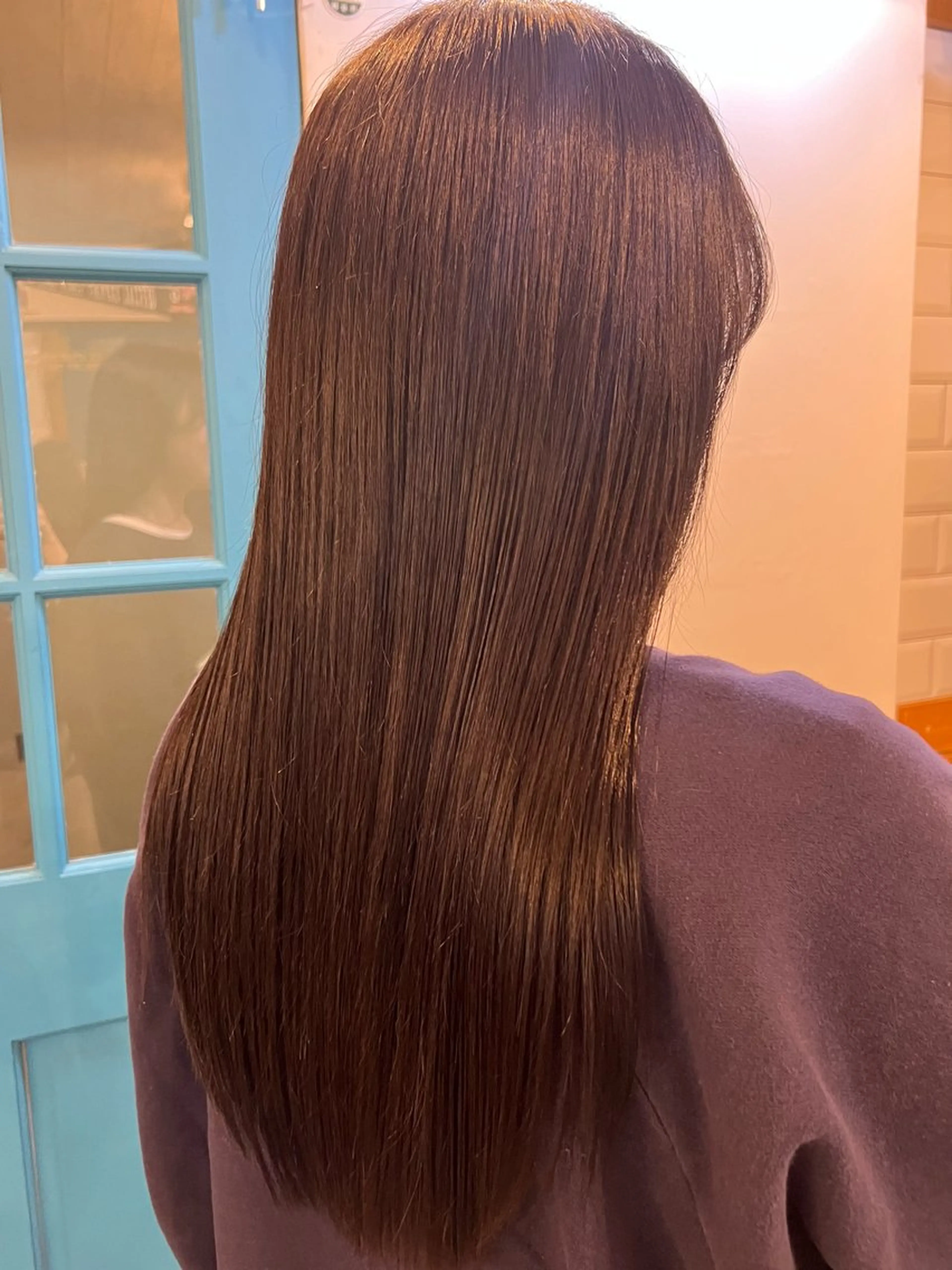 ロング ボブ 顔周りカット ハイライト カット 縮毛矯正 トリートメント KANA/ボブ/ インナーカラー/艶髪のヘアスタイル