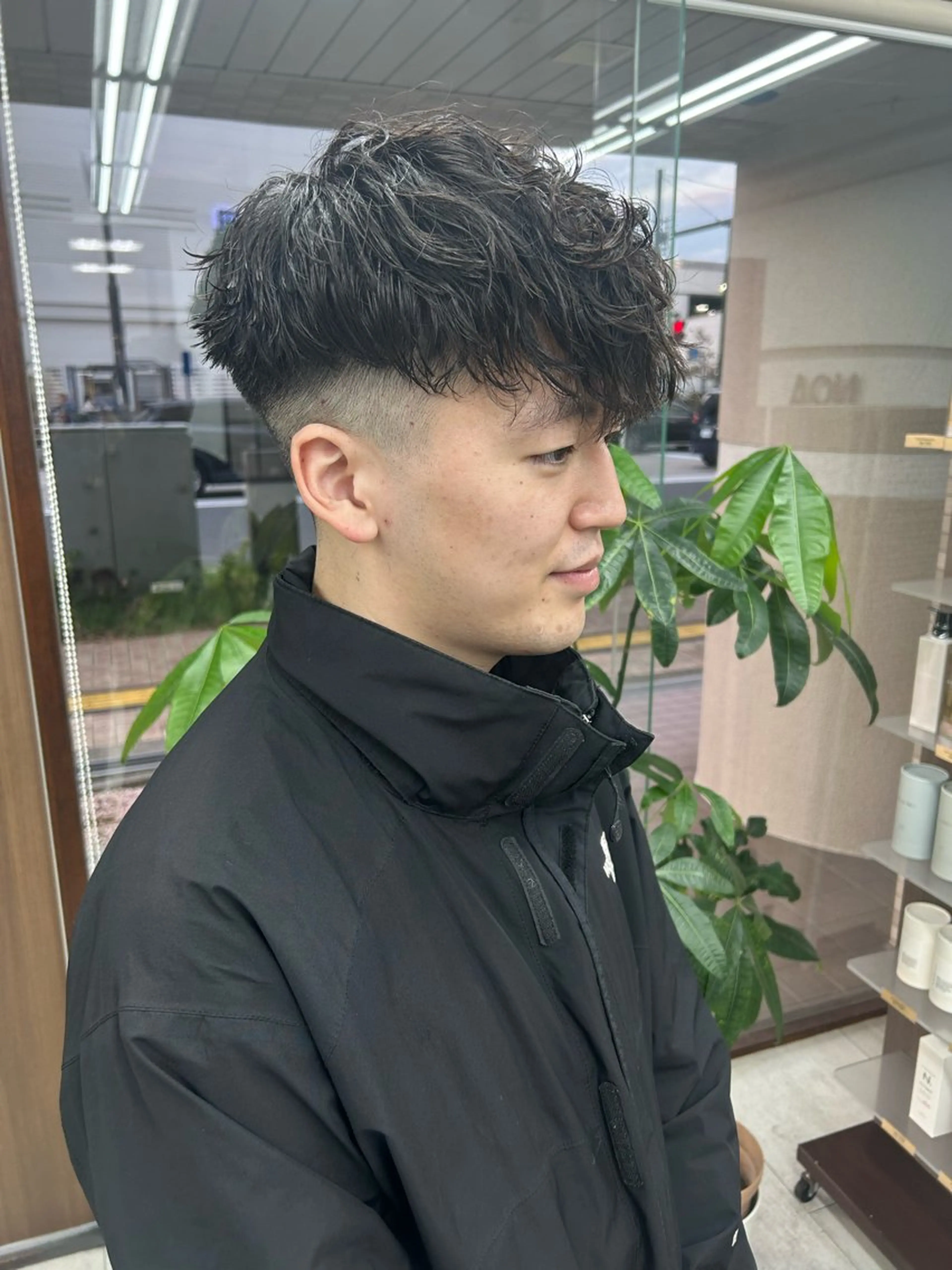 ショート パーマ メンズ スペインカール カット パーマ トレンドメンズパーマ /タカシマダイスケのヘアスタイル