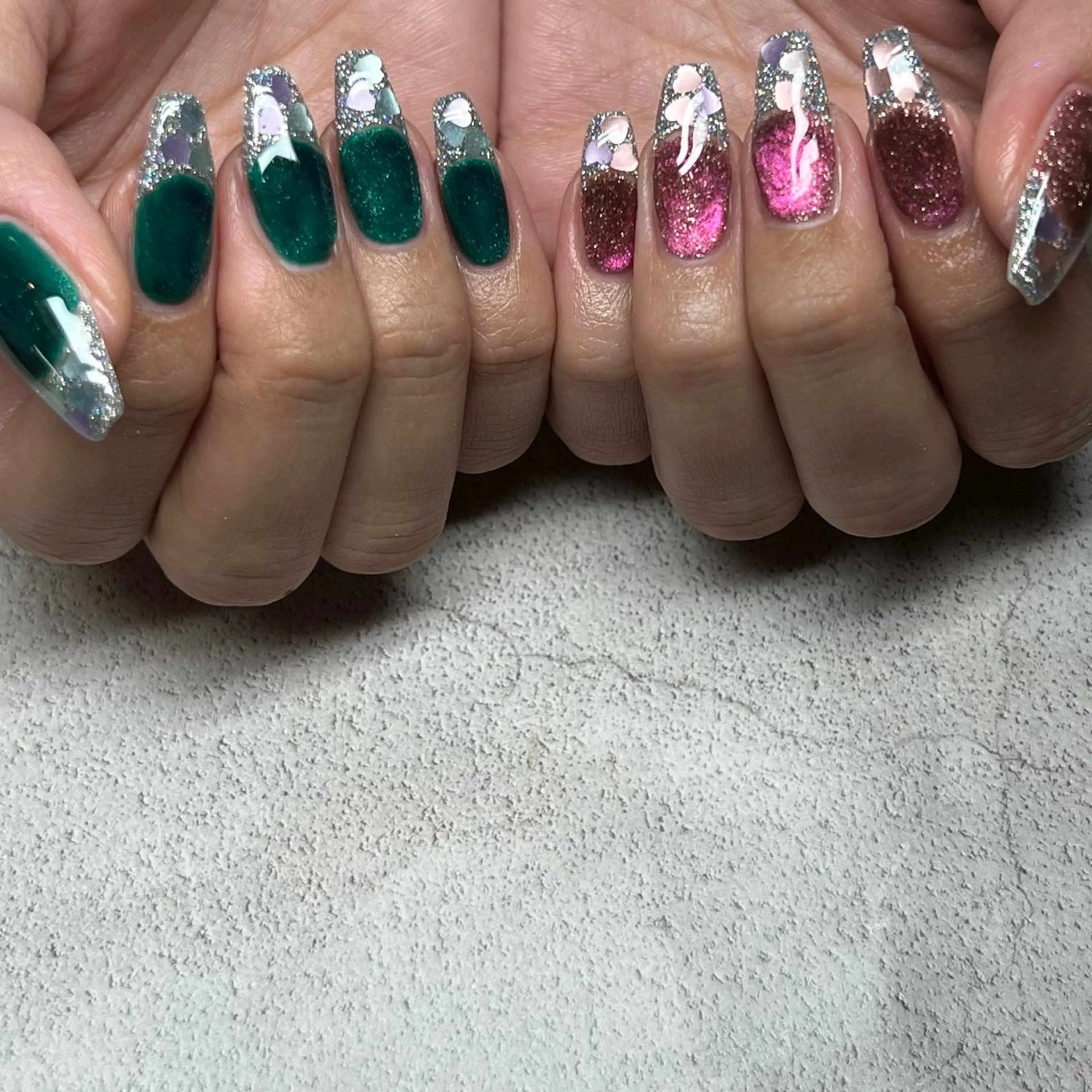 ネイル マグネットネイル ハンドネイル 𝐫𝐚𝐢 𝐧𝐚𝐢𝐥のネイルデザイン