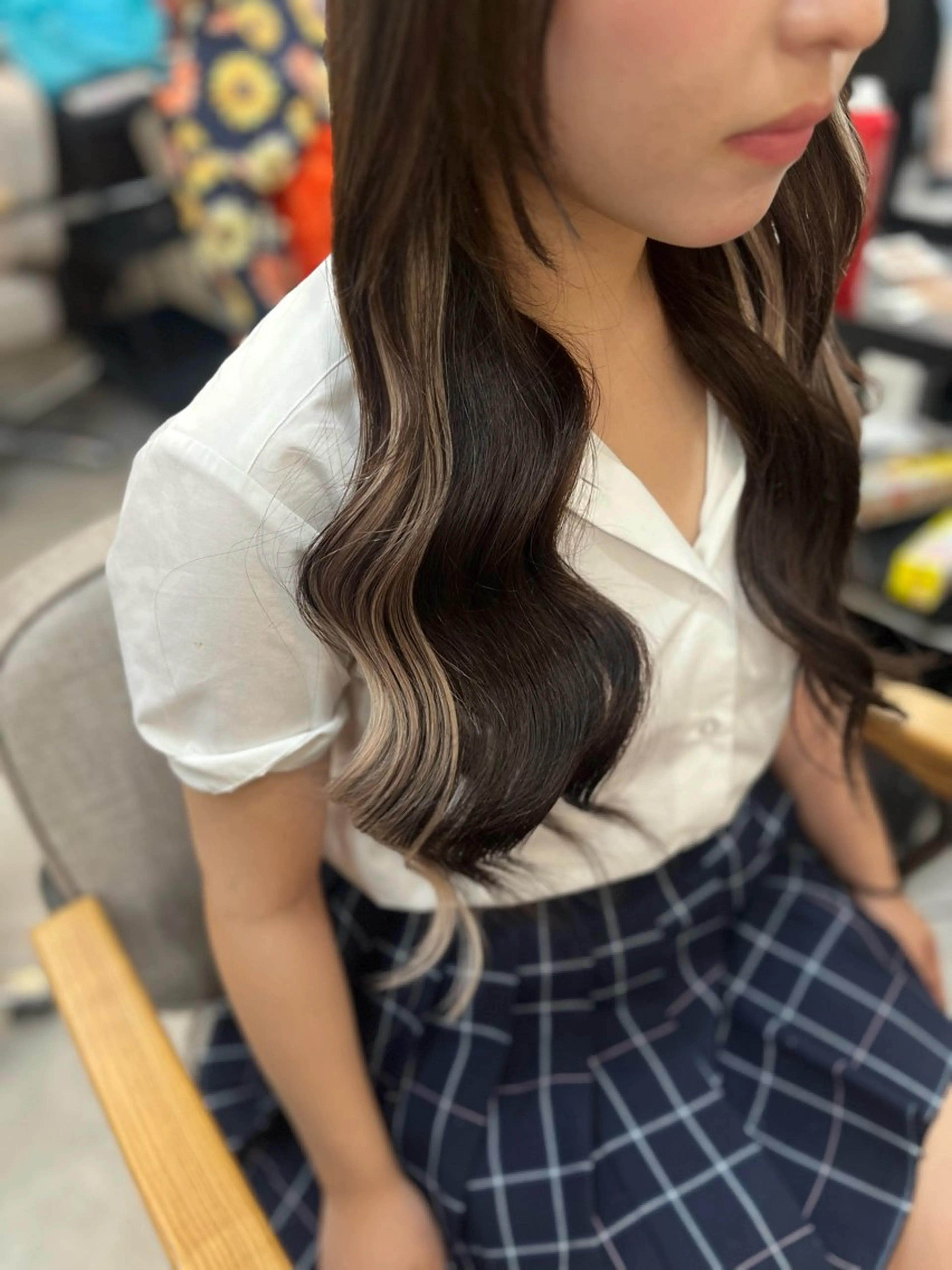 セミロング エクステ 🦋Yui🦋透明感 /艶カラーのヘアスタイル