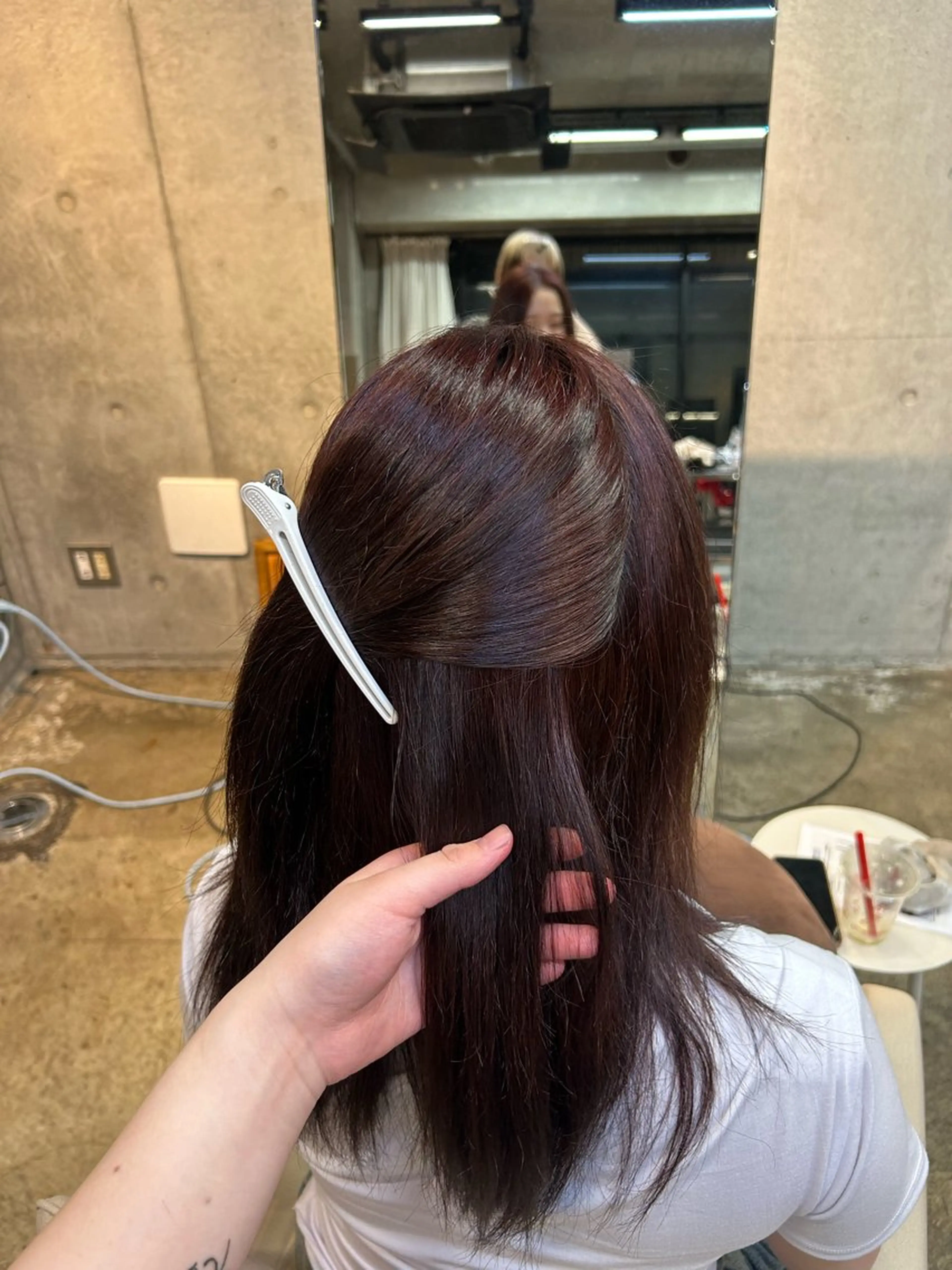 ミディアム カラー ヘアカラー 暗髪カラー/ 透明感カラー/真菜のヘアスタイル