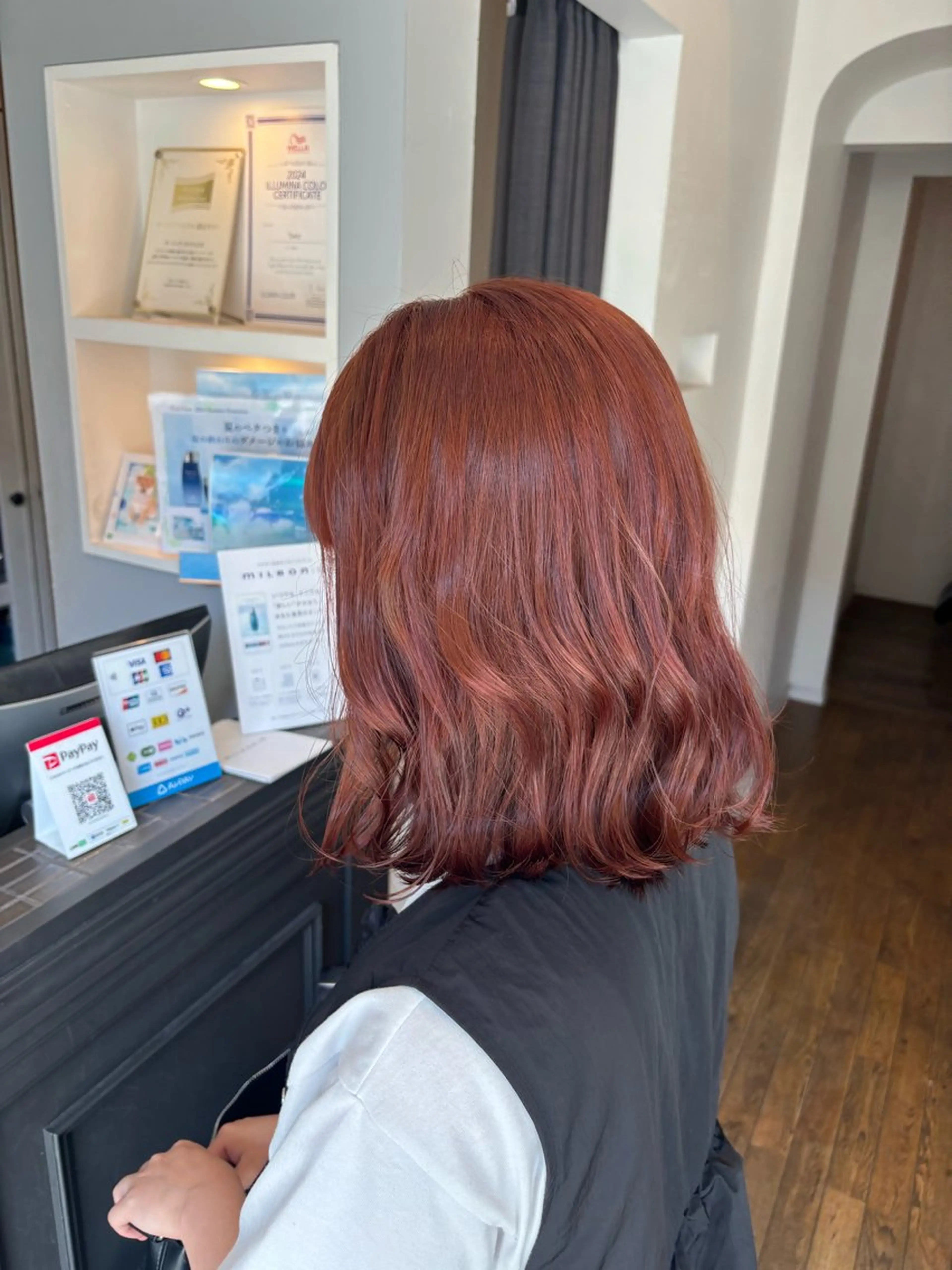 ミディアム カラー ヘアカラー トリートメント 栗林 茉那のヘアスタイル