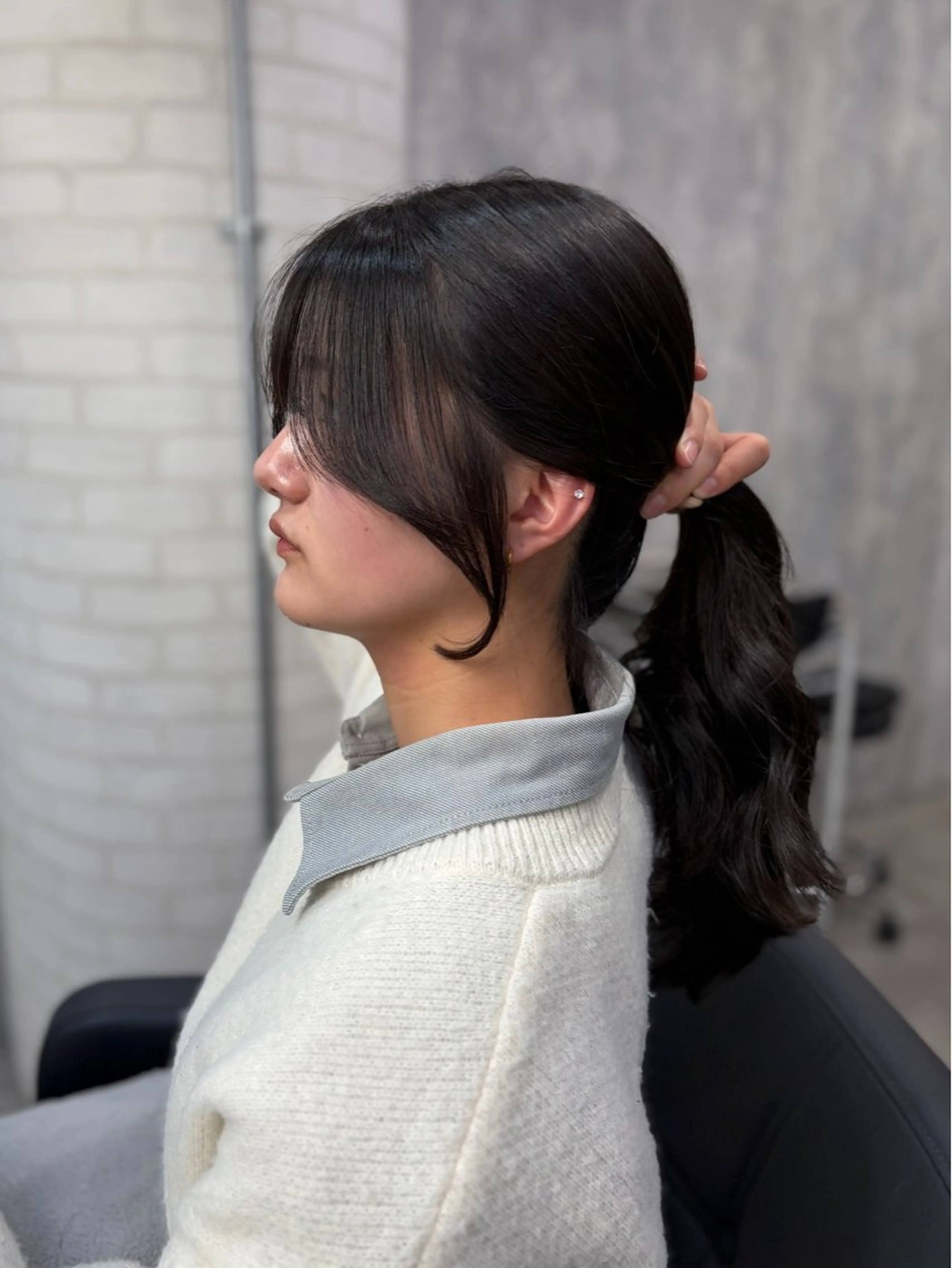 ロング カラー 透明感カラー 顔周りカット カット ヘアカラー トリートメント shiori/透明感 /顔周り/髪質改善のヘアスタイル