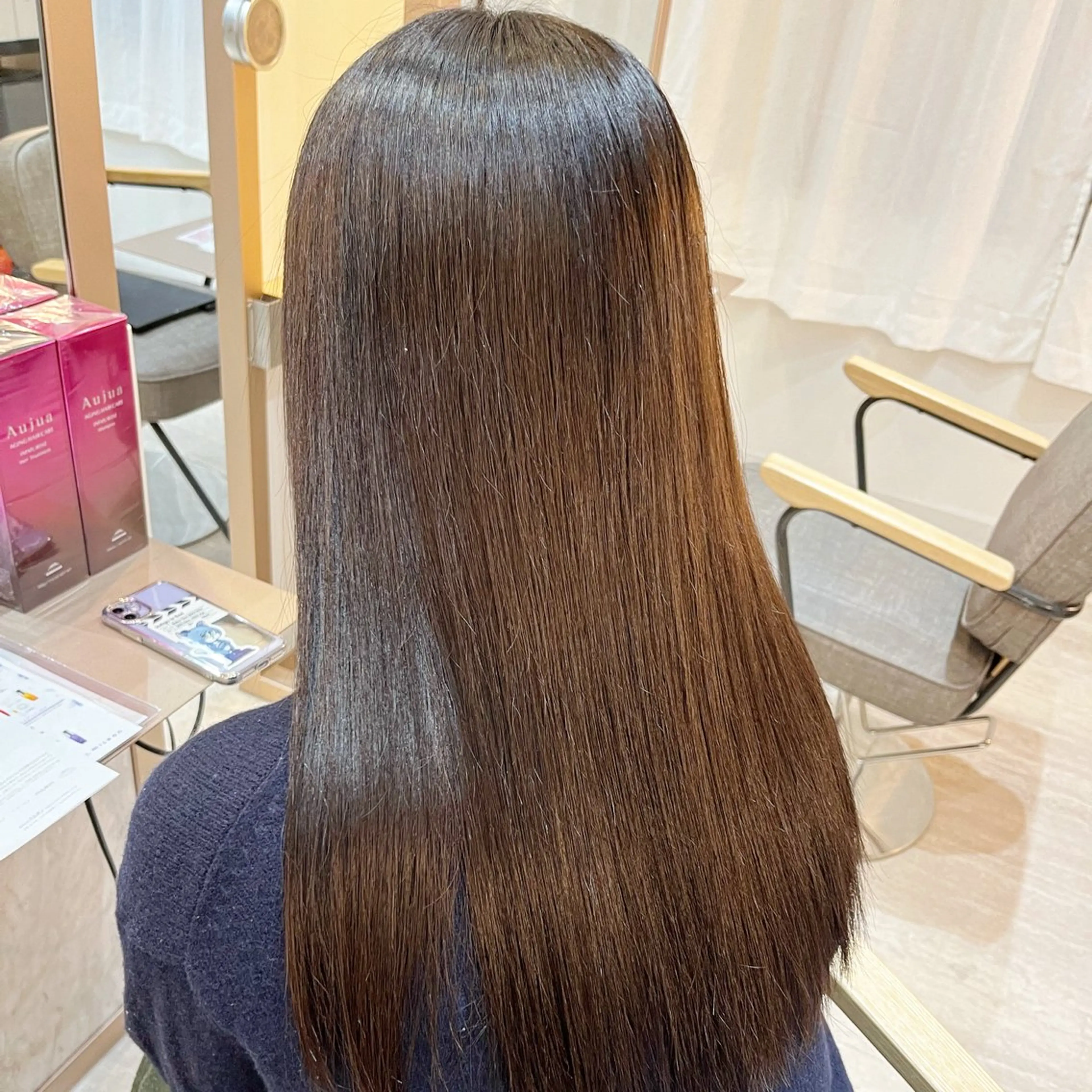 ロング カラー グレージュ ロング トリートメント ヘアカラー 💙Ami💙 elubylovisのヘアスタイル