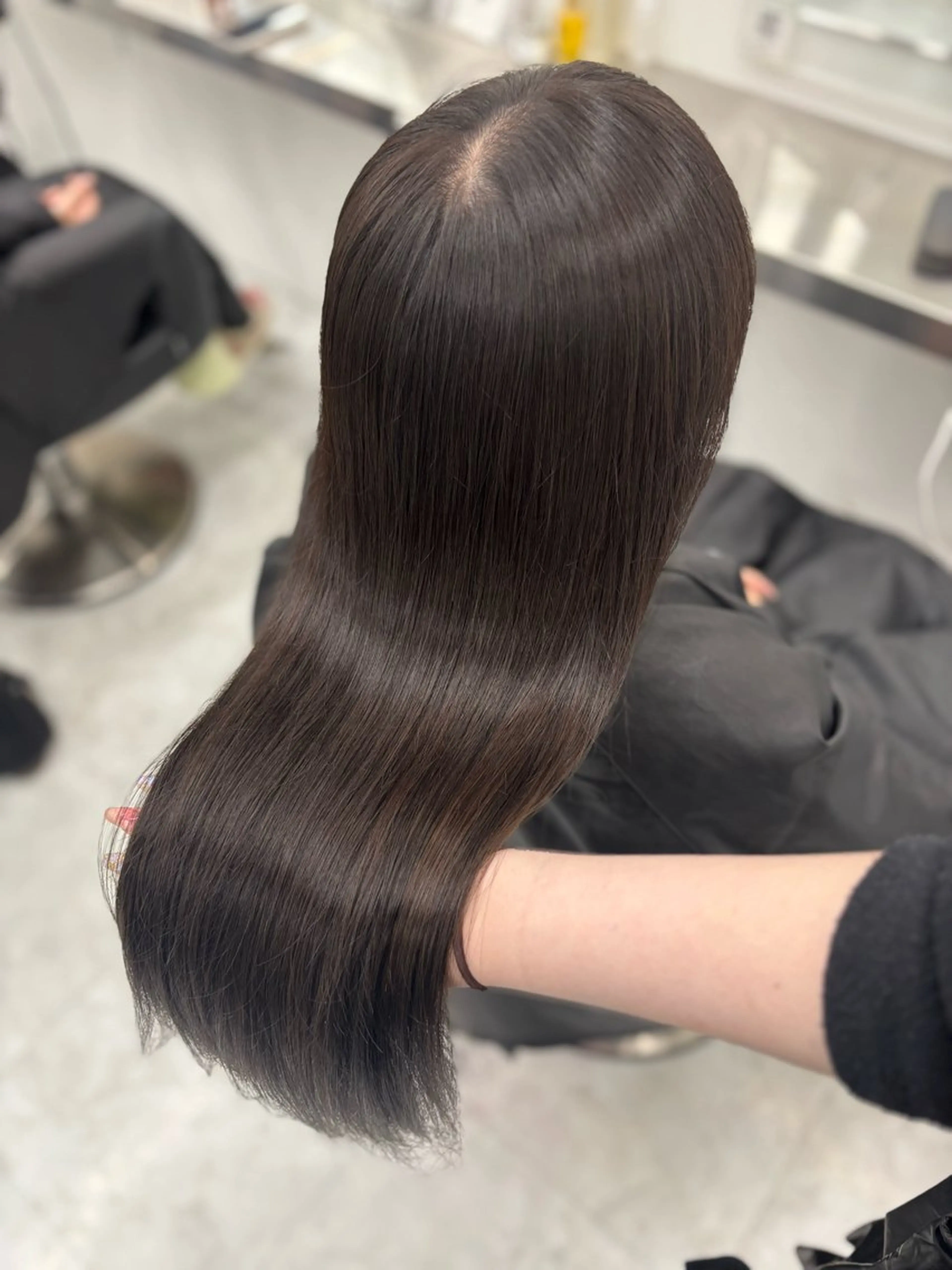ロング カラー カット ヘアカラー 韓国風暗髪ヘア🤍 🫧MIREIのヘアスタイル