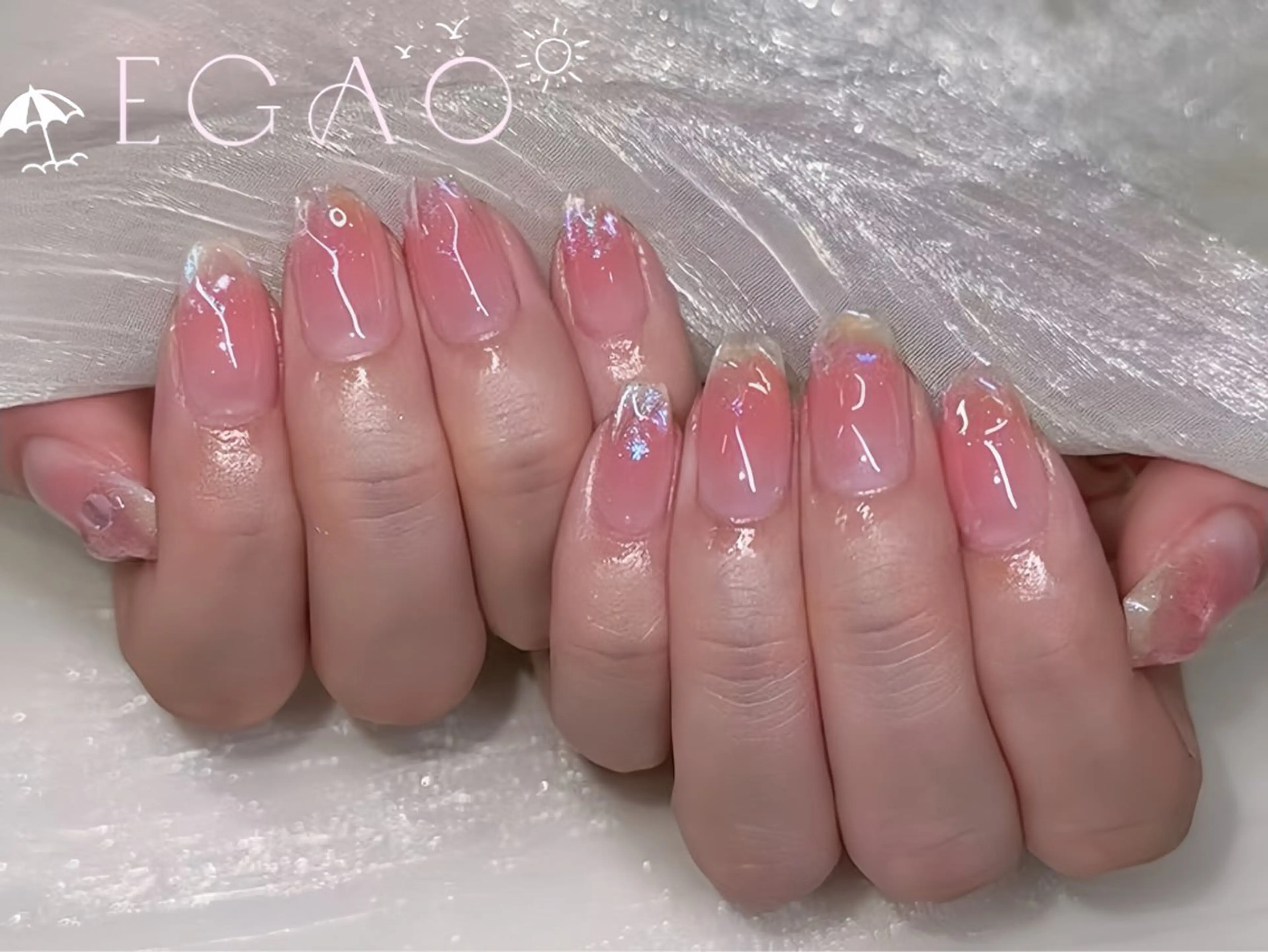ネイル アートネイル フットネイル フレンチネイル ジェルネイル グラデーション ハンドネイル Egao Nail Salonのネイルデザイン