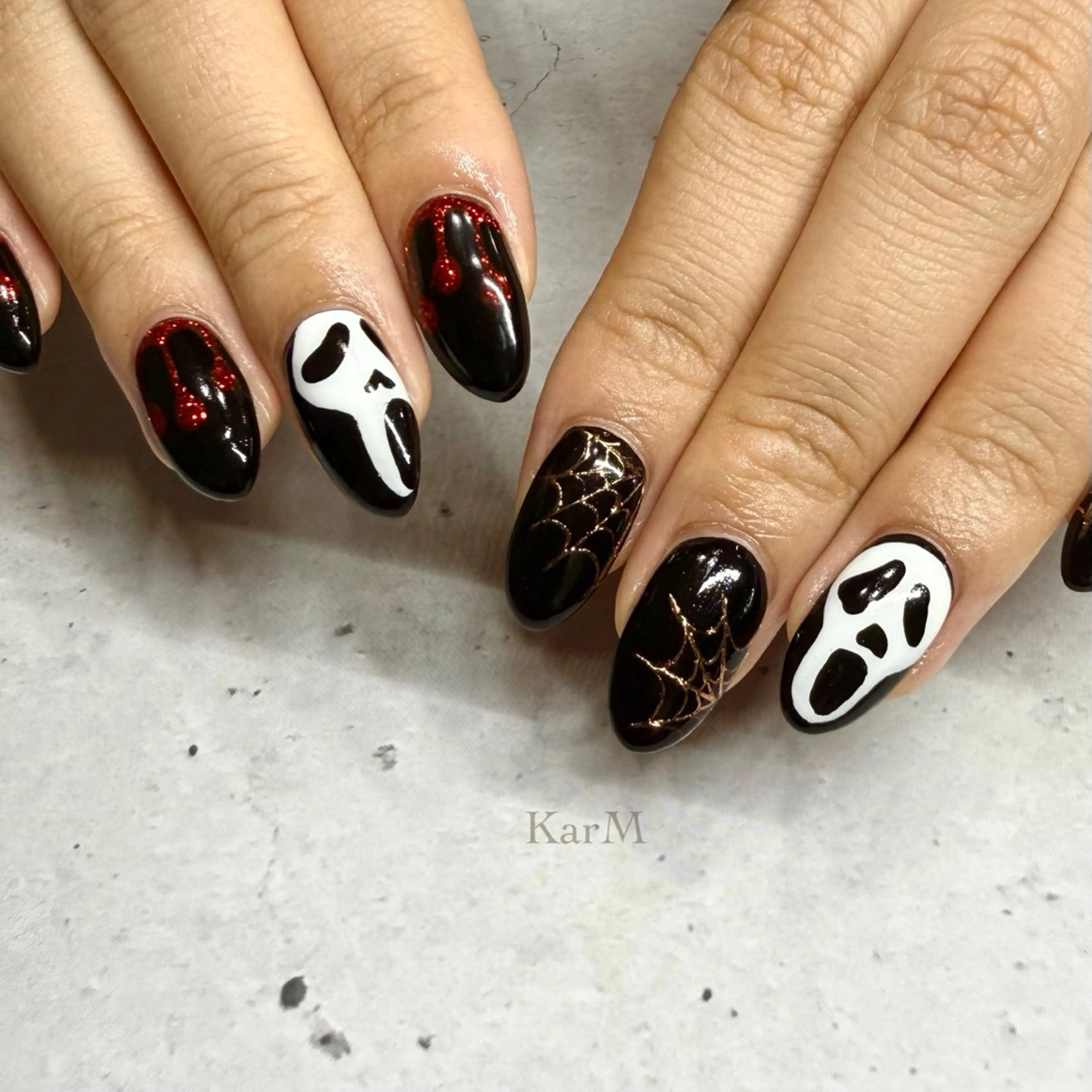 ネイル オーロラネイル チークネイル フラッシュネイル フレンチネイル グラデーション ハンドネイル ogino karinのネイルデザイン