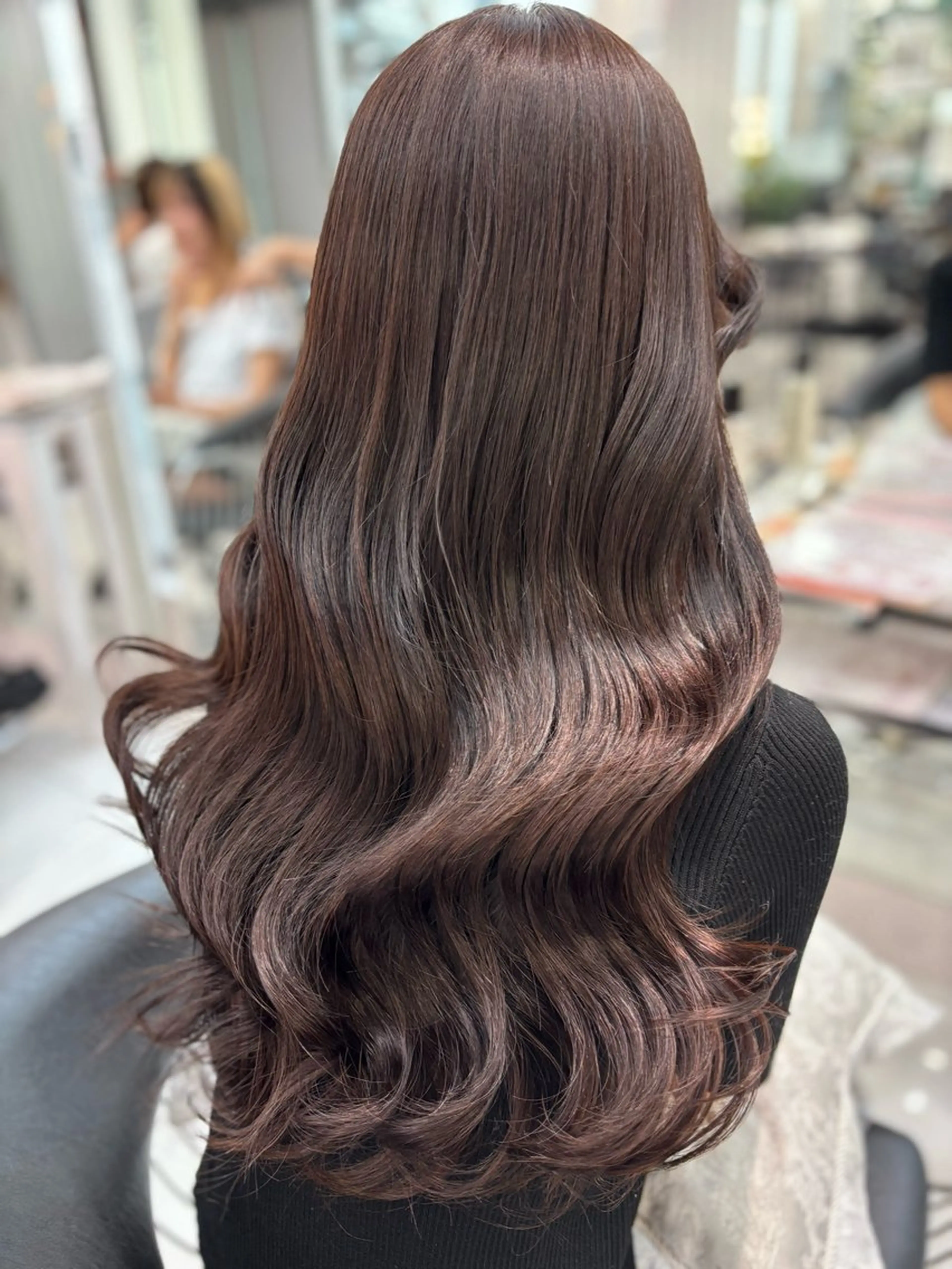 カラー ブラウンカラー ナチュラルブラウン ヘアカラー Sakuraෆ˚* 艶カラー×まつパ💖のヘアスタイル