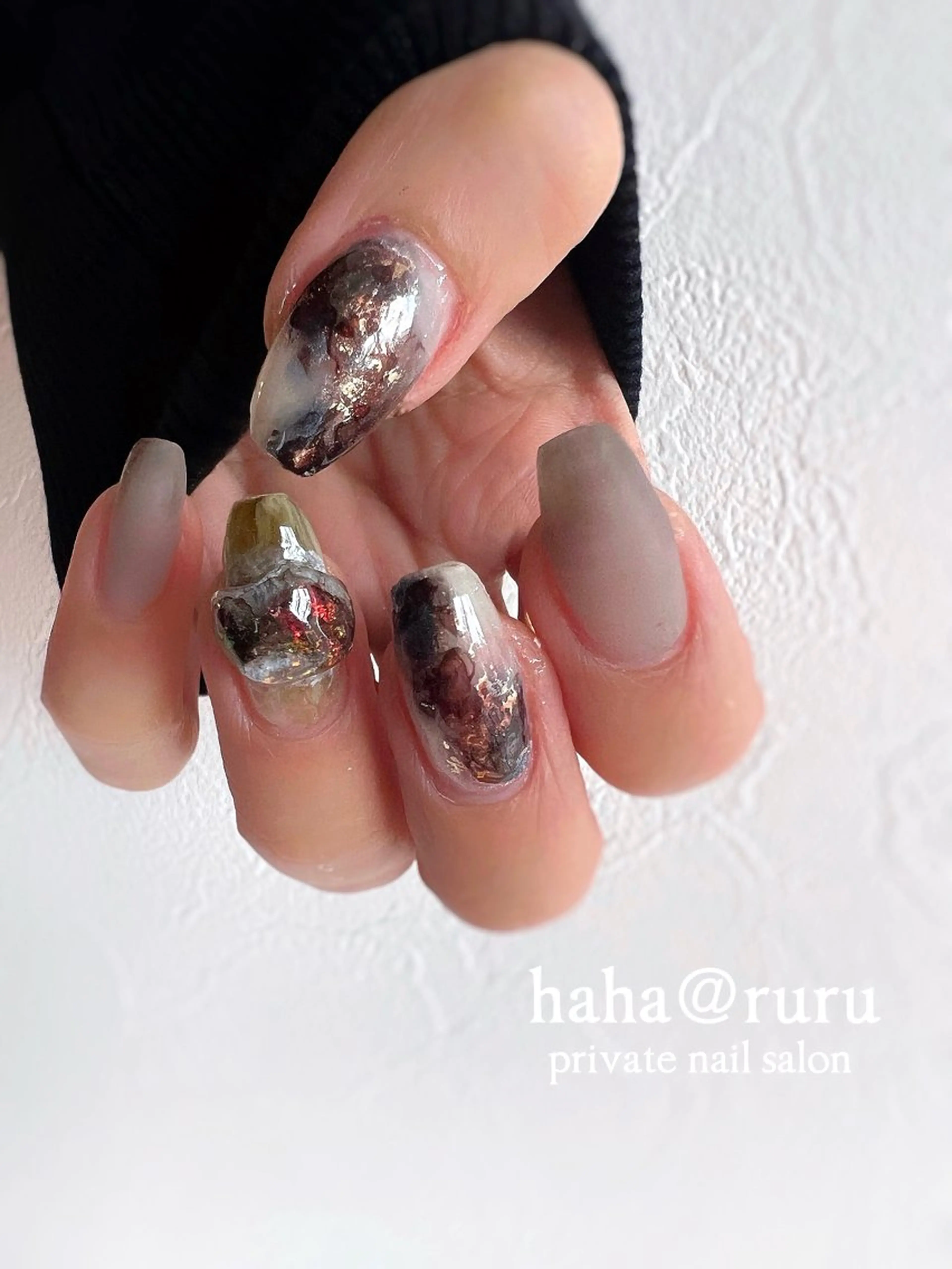 ネイル ニュアンスネイル haha@ ruruのネイルデザイン
