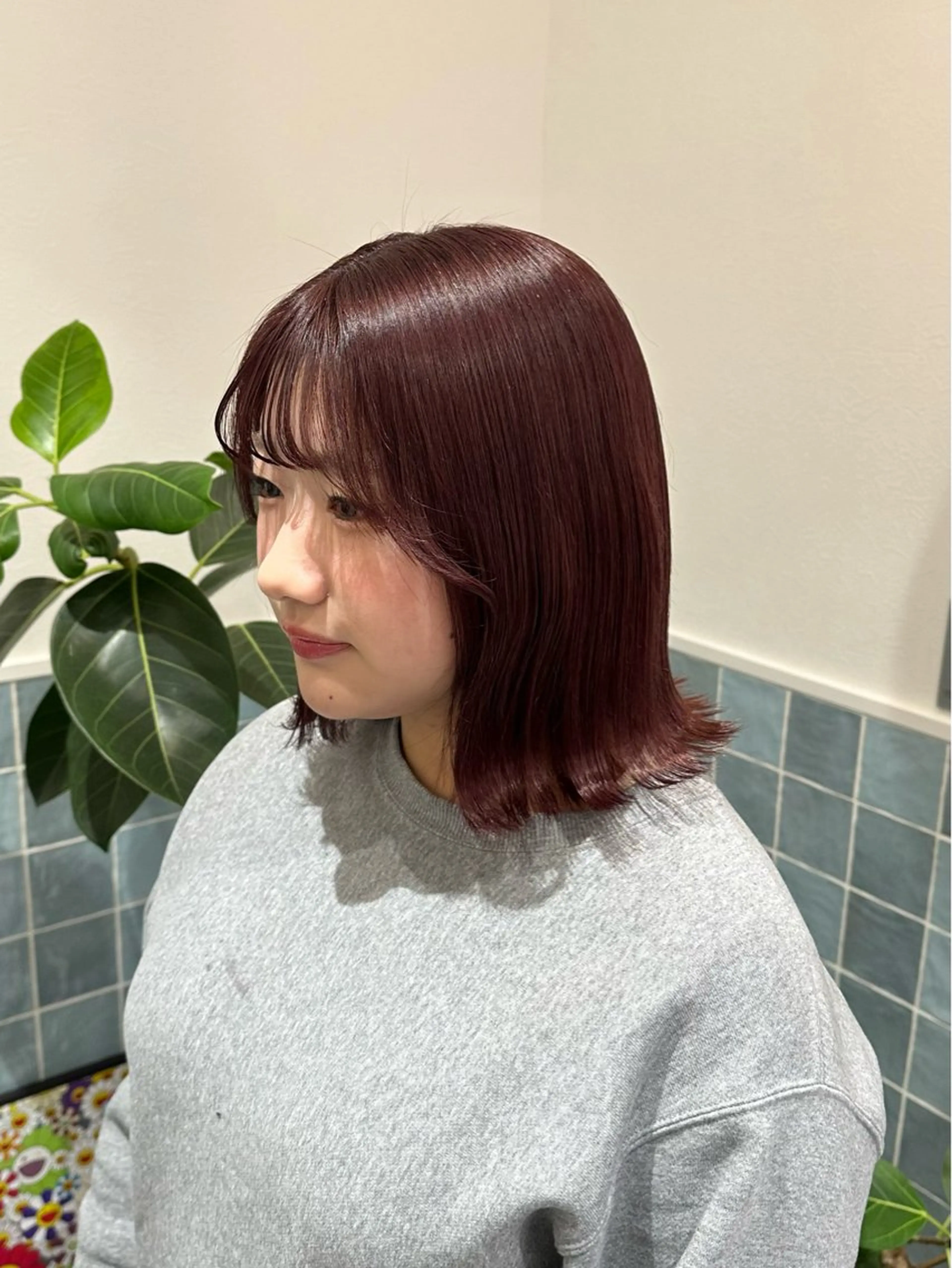 カラー 🍑ブリーチなし ダブルカラーuRiのヘアスタイル