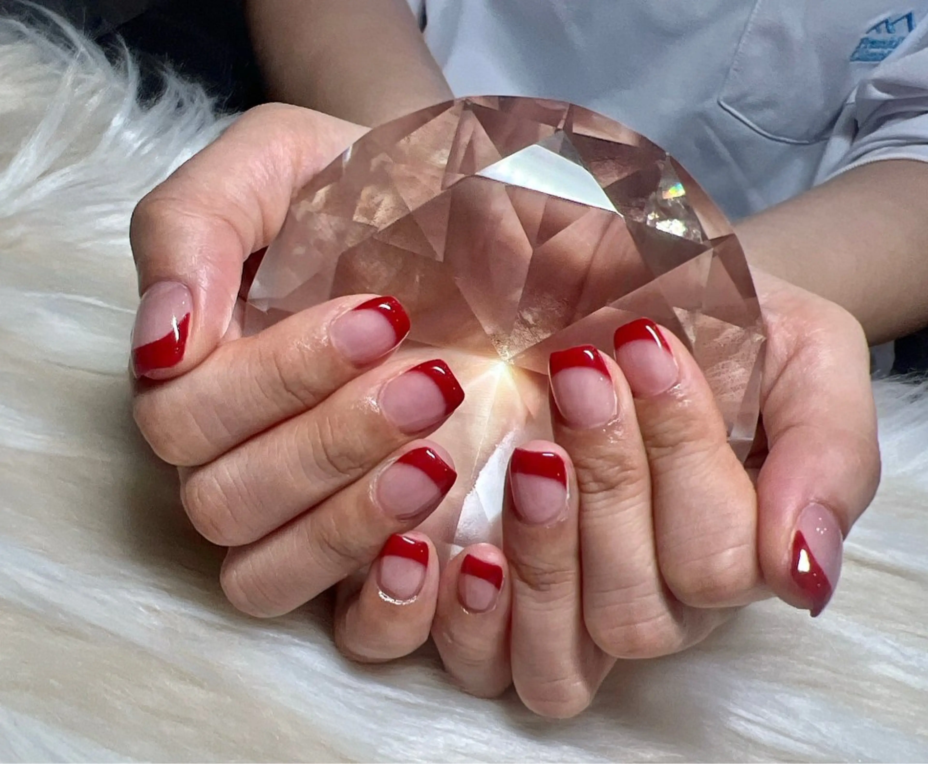 ネイル アニマル柄 長さ出し フレンチネイル ジェルネイル グラデーション ハンドネイル Nail&eye Belire 新宿のネイルデザイン