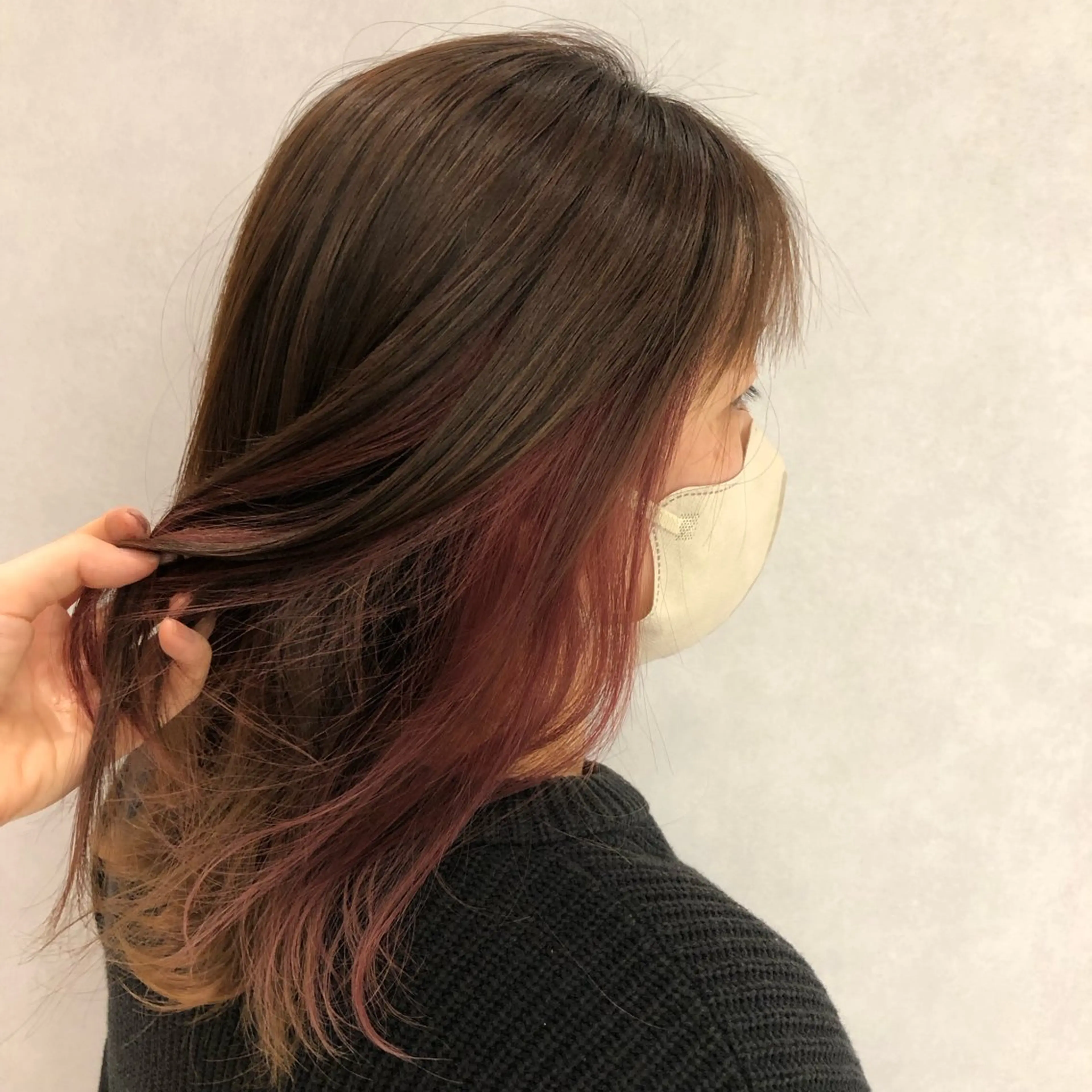 ミディアム ヘアカラー まつい みるのヘアスタイル
