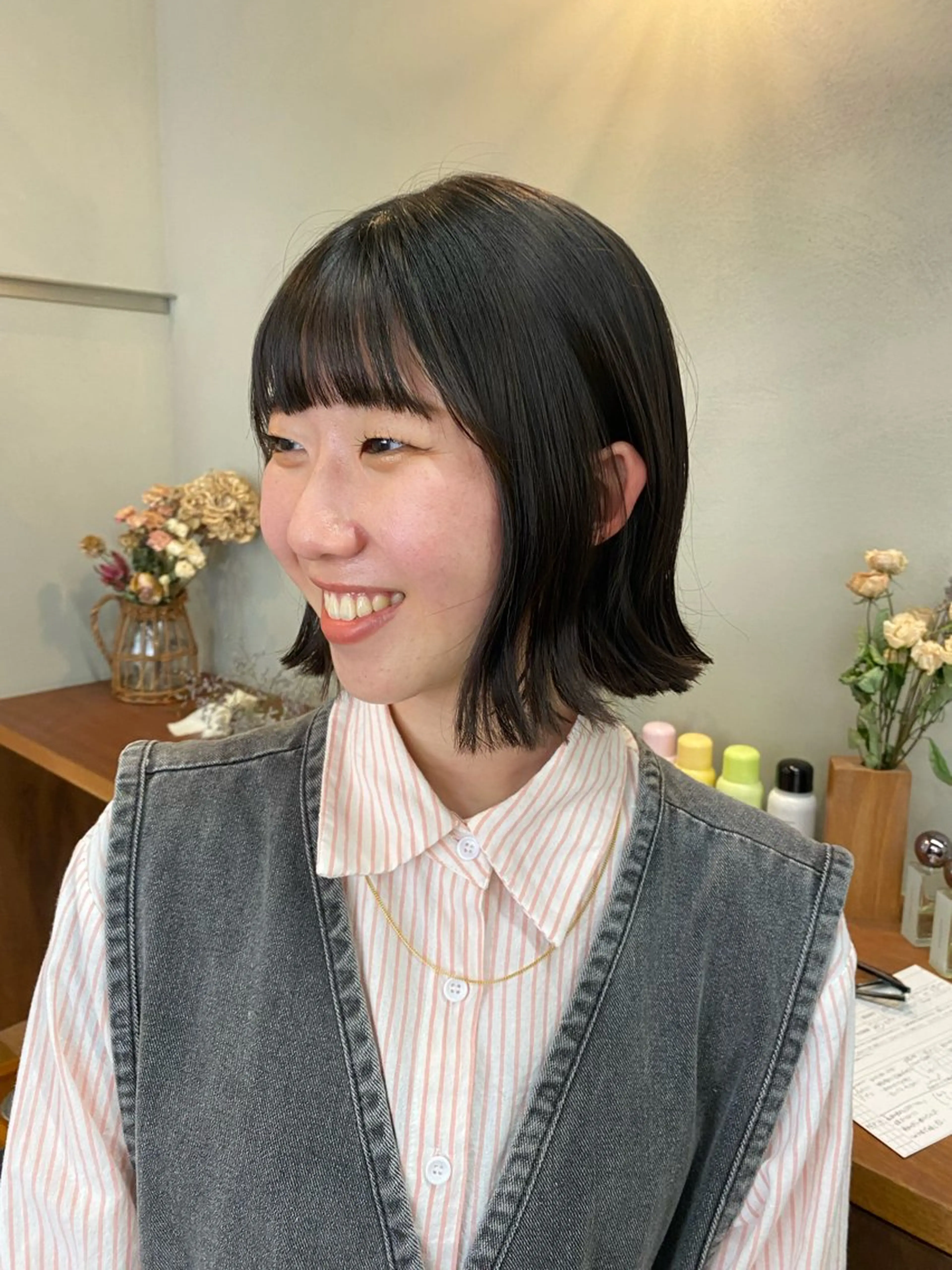 ミディアム カラー NIKO/名古屋/ 伏見/花屋併設のヘアスタイル