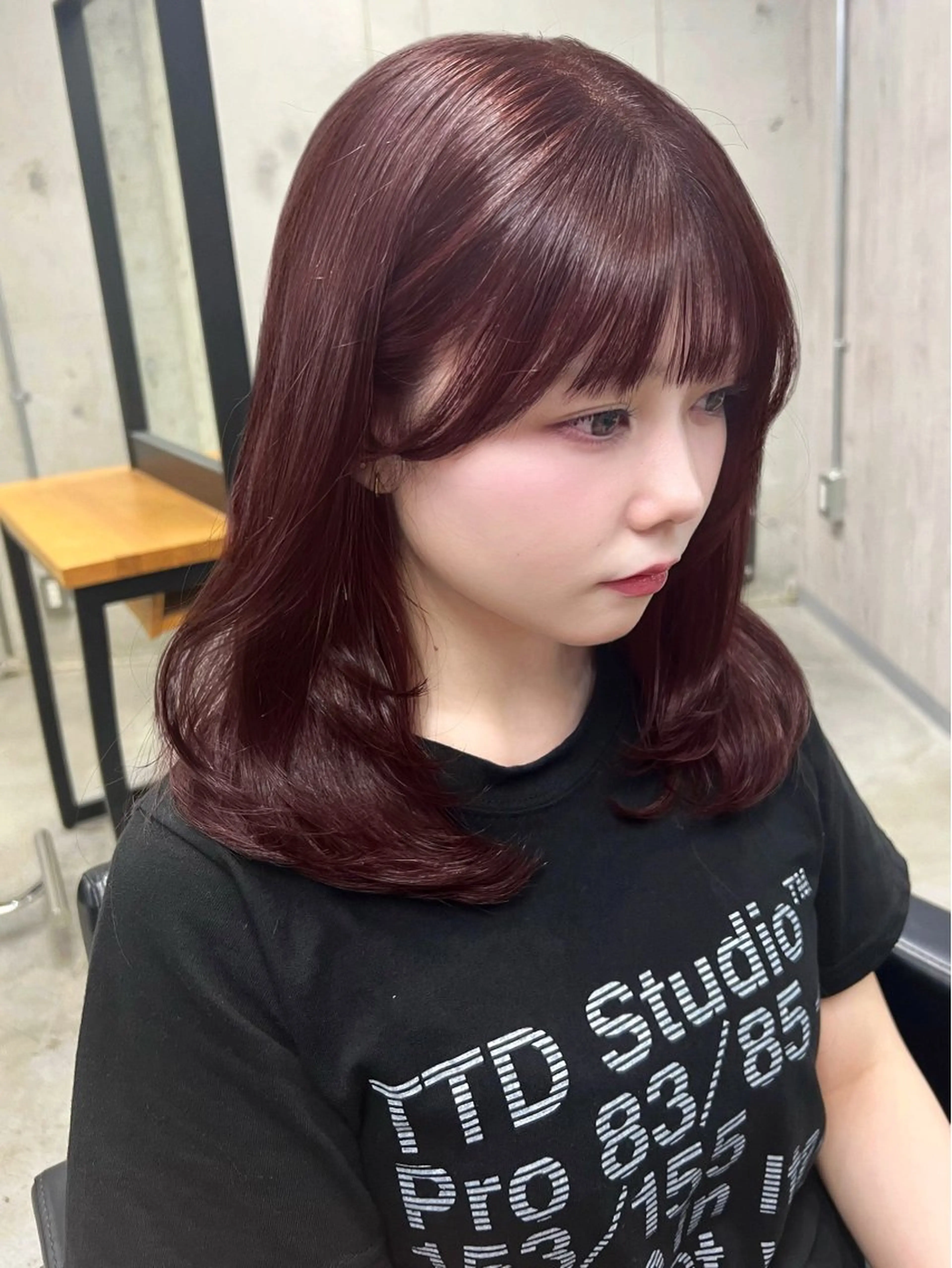 ミディアム ヘアカラー lafit kaedeのヘアスタイル
