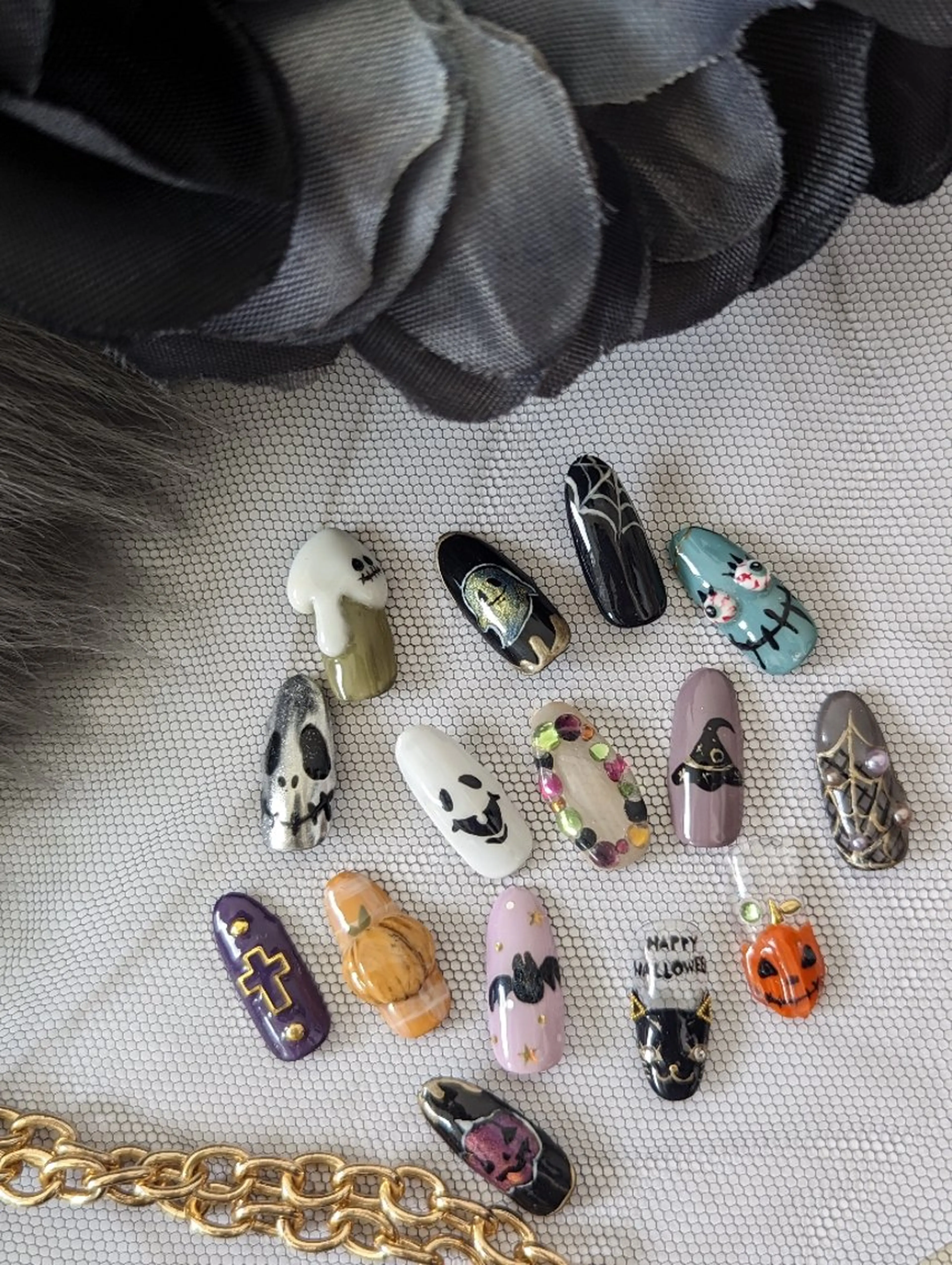 ネイル ハロウィン ハンドネイル aycnail 　Ayakaのネイルデザイン