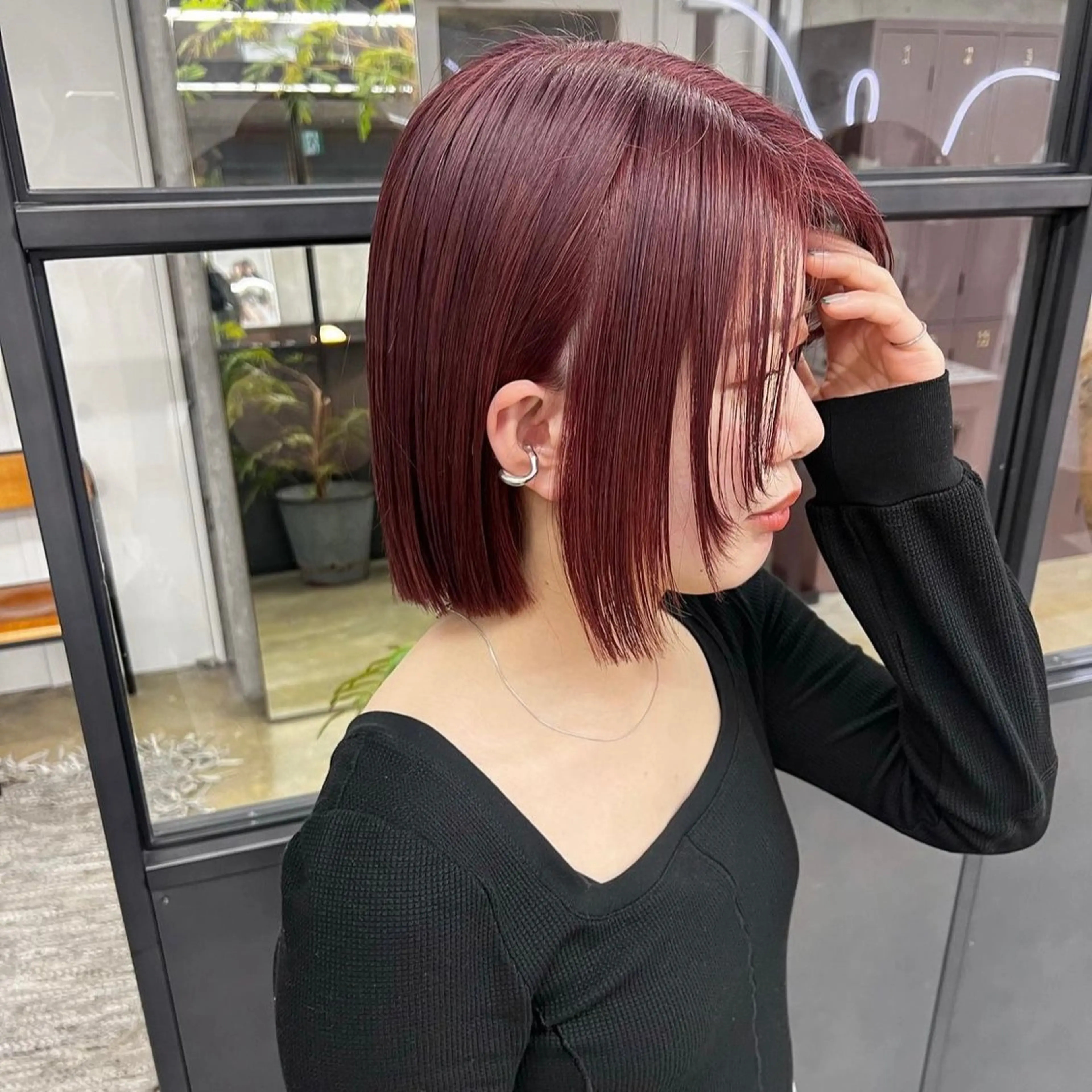 ミディアム カット ヘアカラー 韓国 /男女🆗 細江　美紅のヘアスタイル