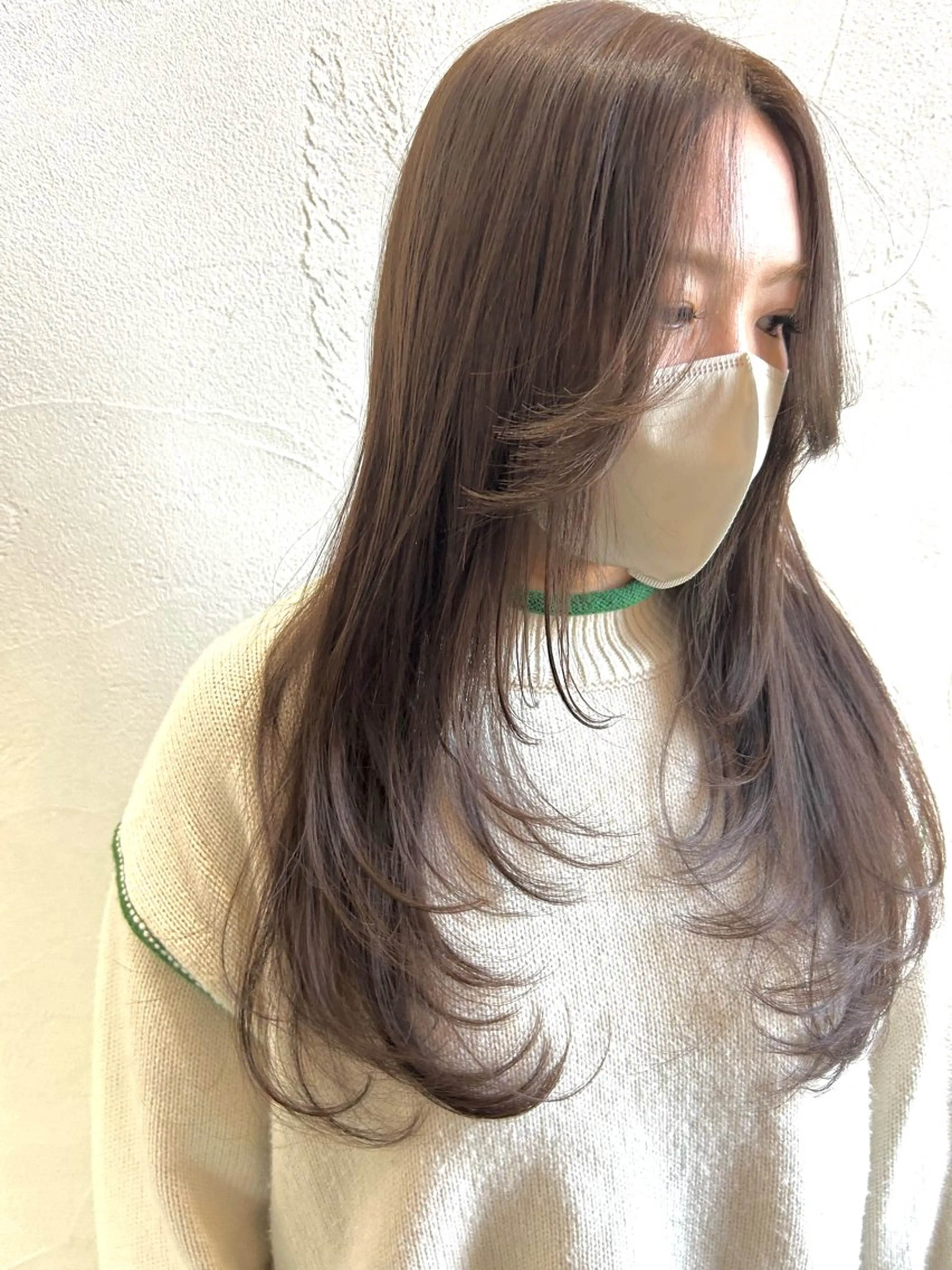 ロング カット ヘアカラー トリートメント 剣持友希/高崎 ifh iizukaのヘアスタイル
