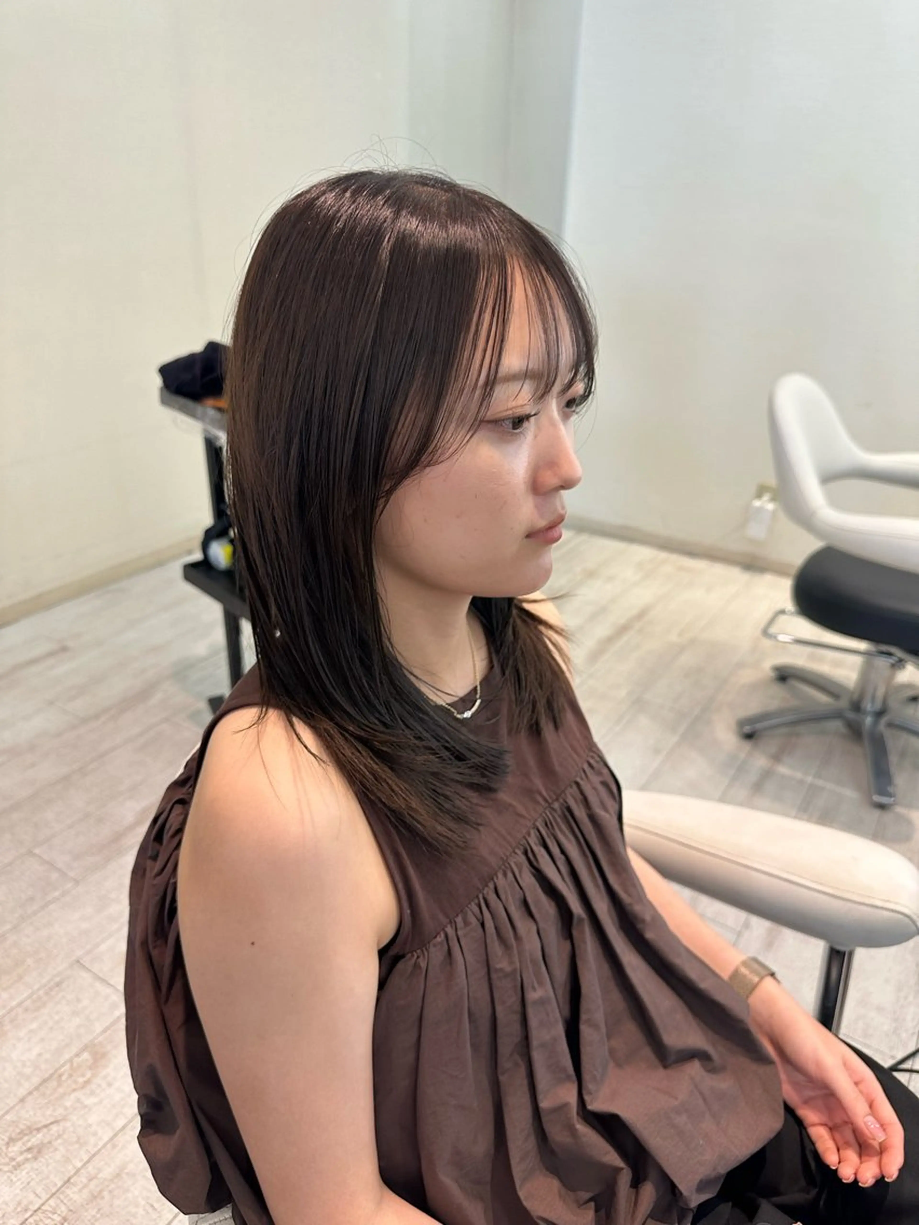 ミディアム カラー カット ヘアカラー 佐野 太河のヘアスタイル