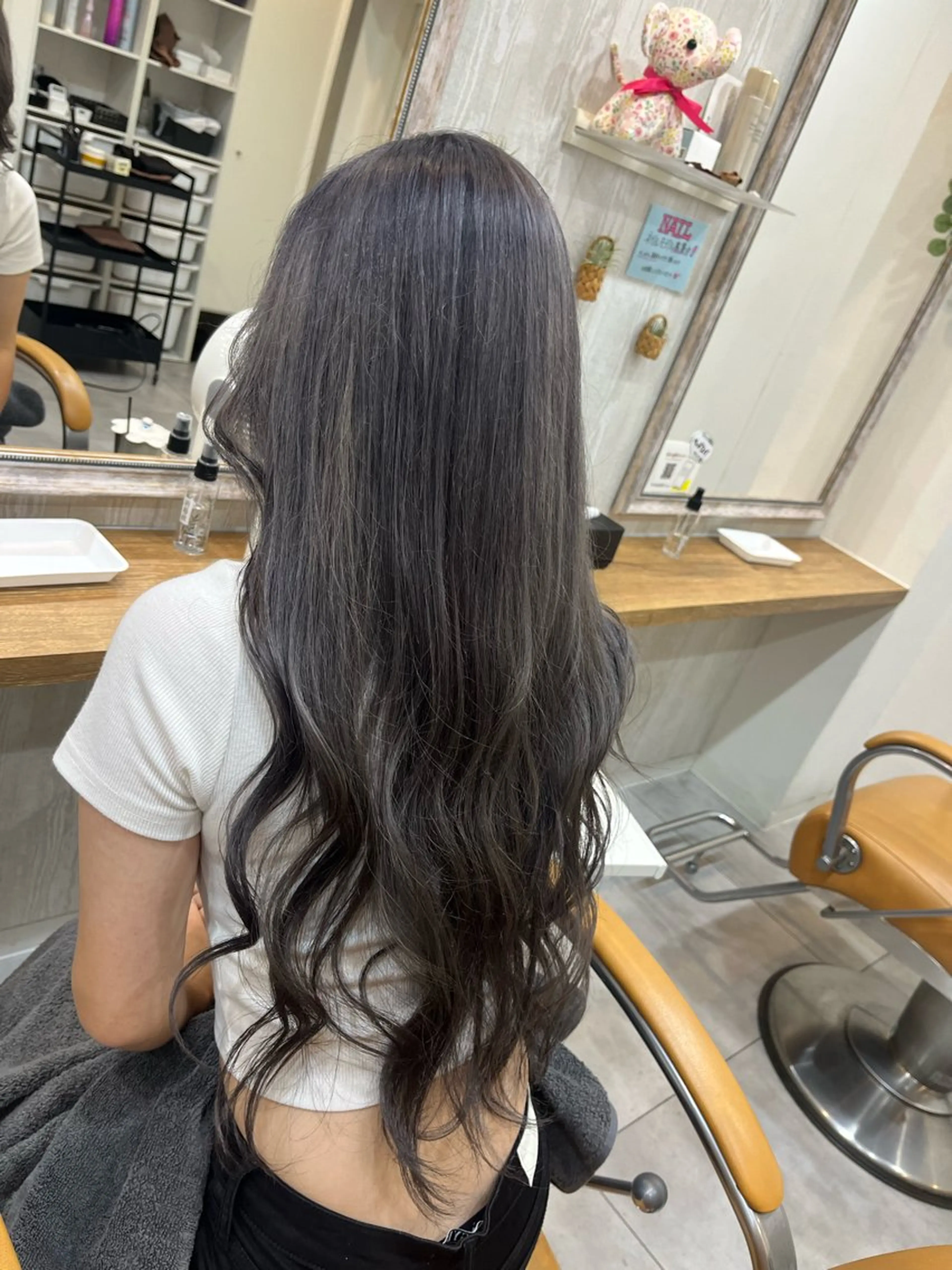ロング カラー カット ヘアカラー 桑原 りゆのヘアスタイル