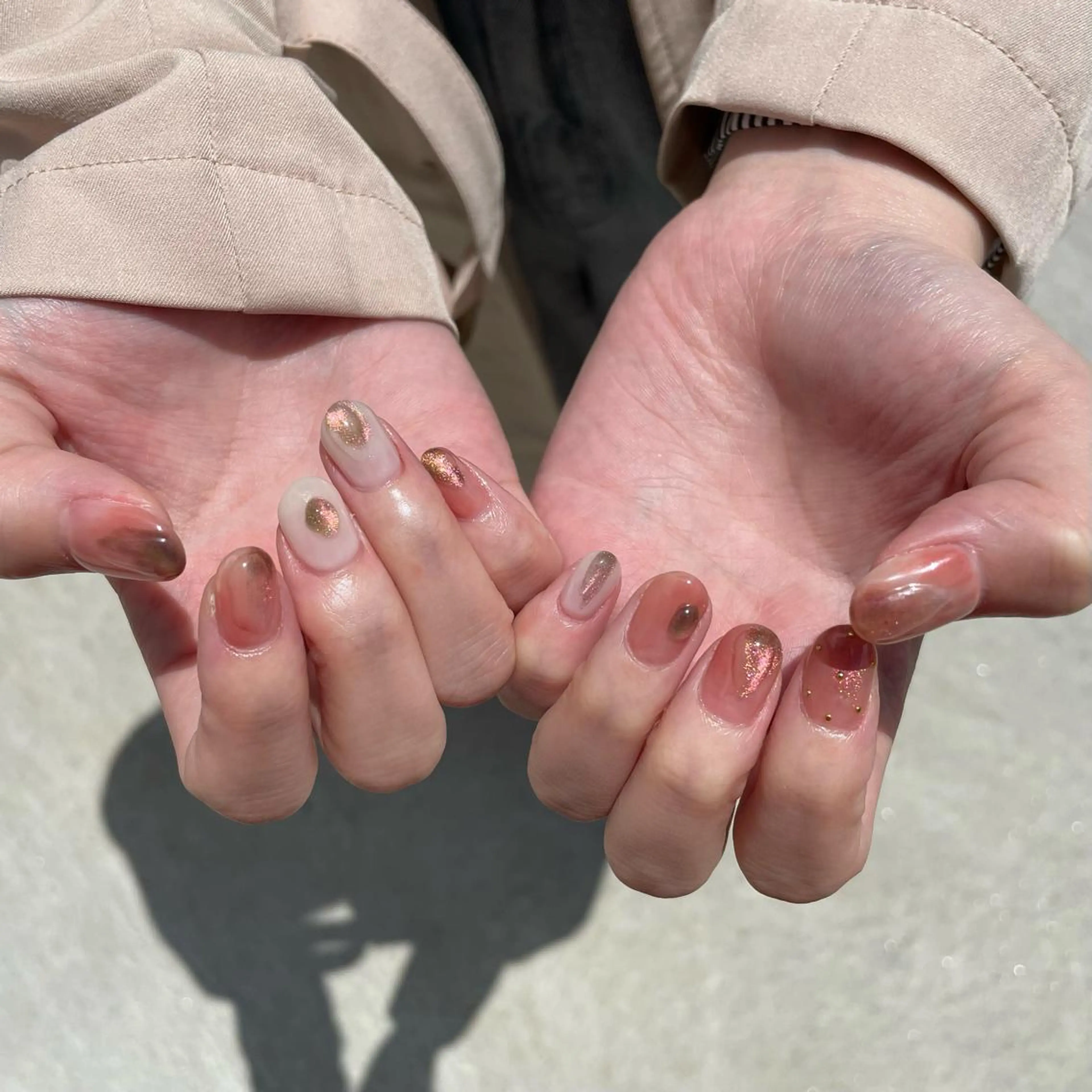 ネイル ハンドネイル Sea  nail by emaのネイルデザイン