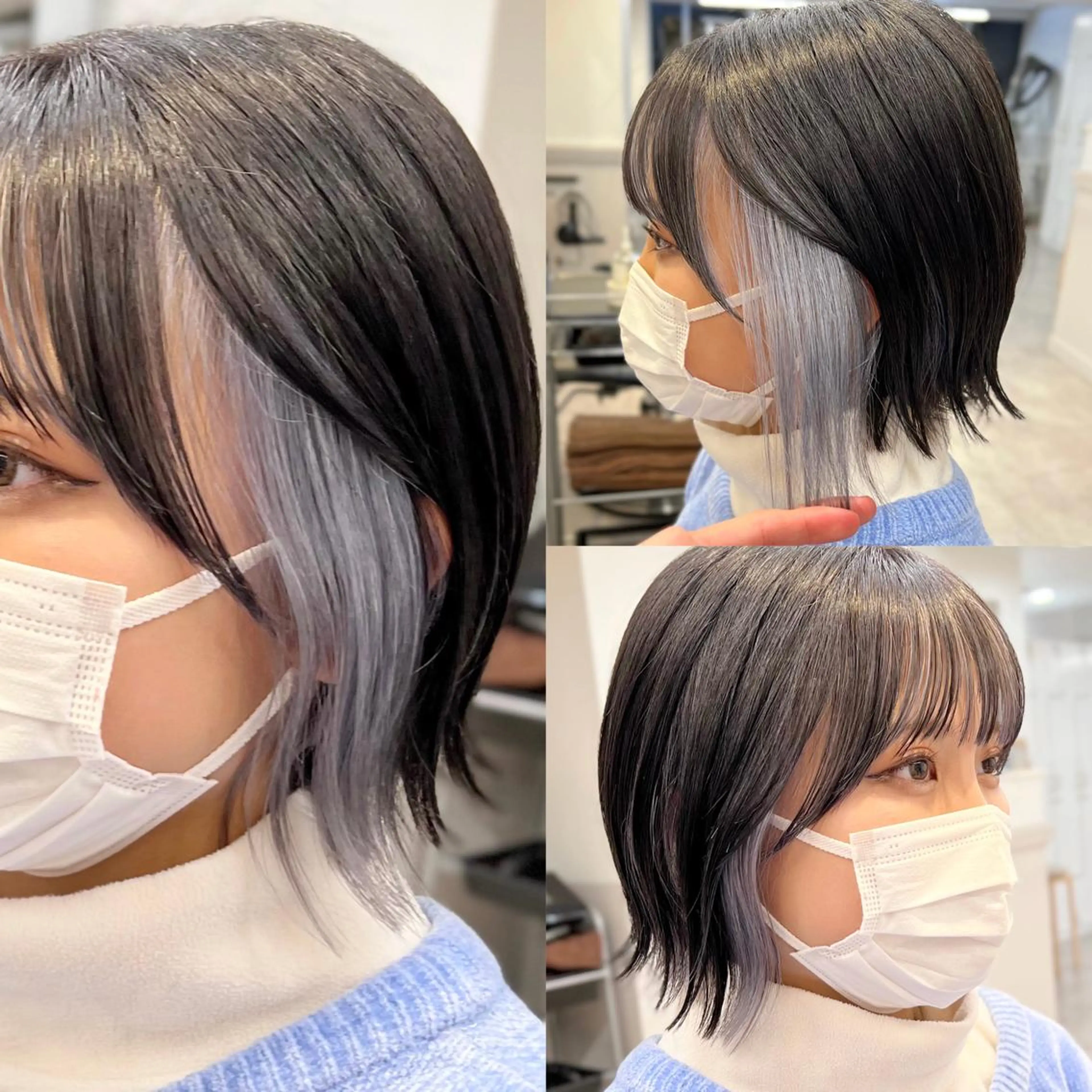 ショート ボブ カット ヘアカラー 夏山 秀憲のヘアスタイル