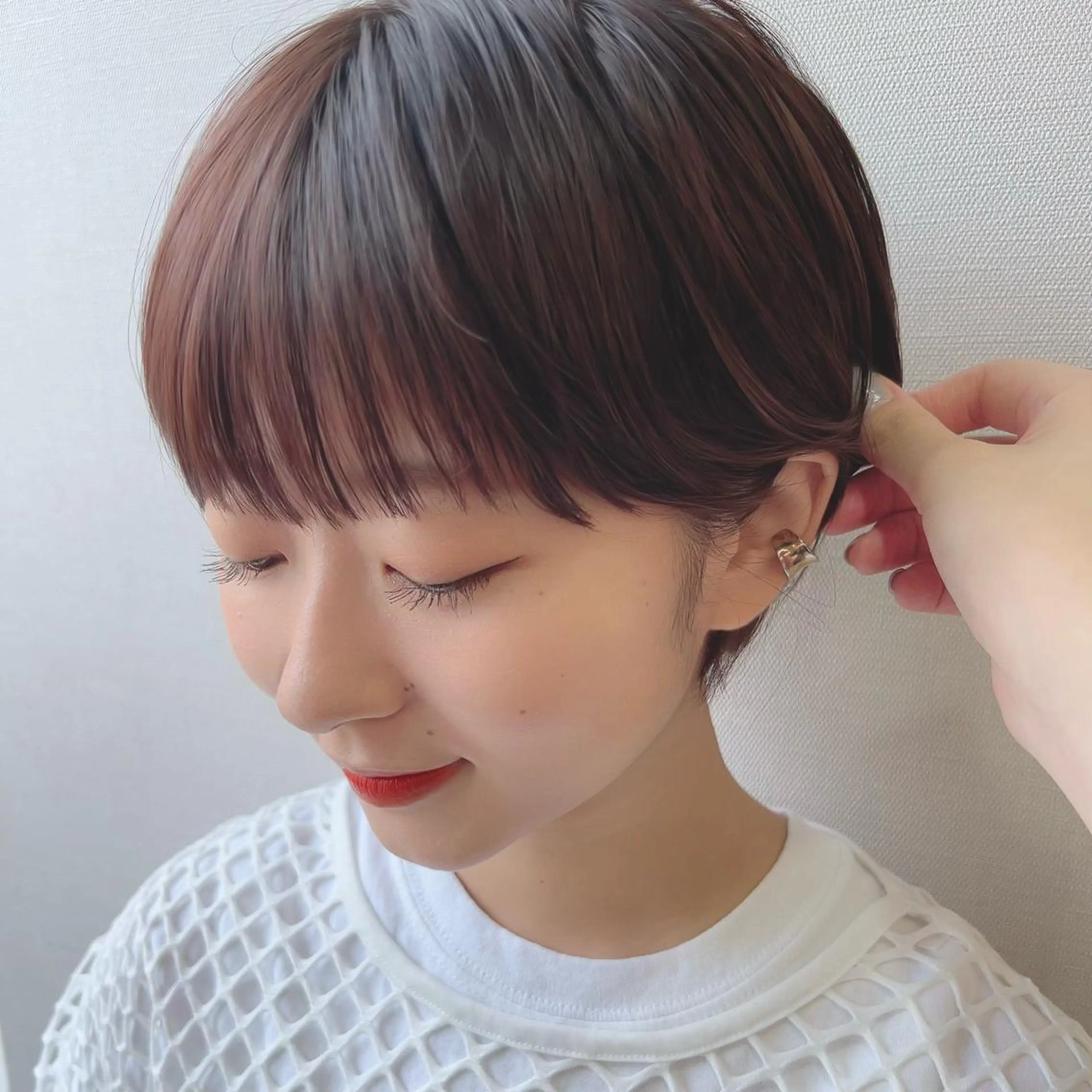 【人気No.2✨】すっきりショートボブに🌿骨格矯正小顔カット✂️ドライ/スタイリングの仕方も教えます😊🫶の写真