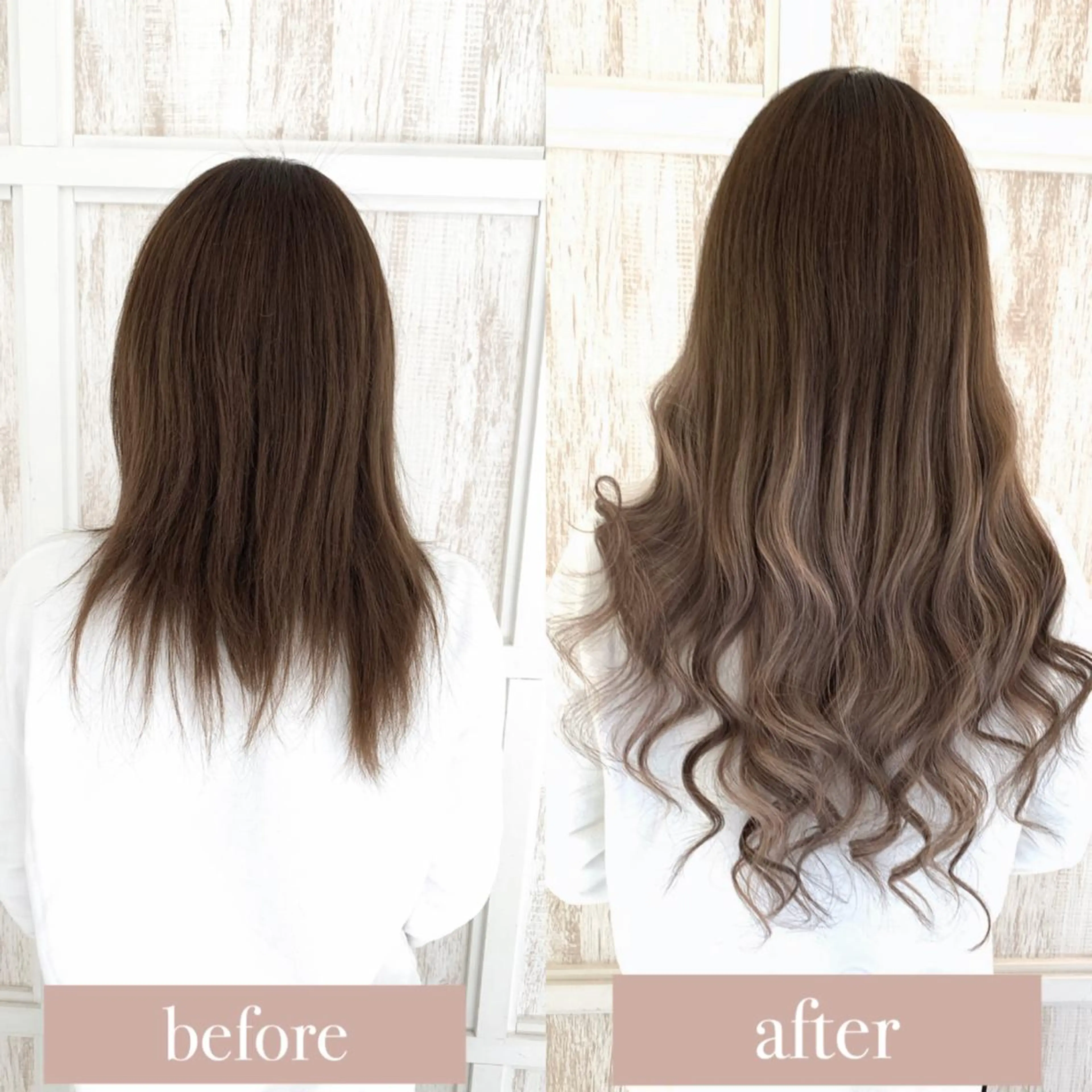 セミロング カラー シールエクステ エクステ カット エクステ エクステ　ユノキ リョウタのヘアスタイル
