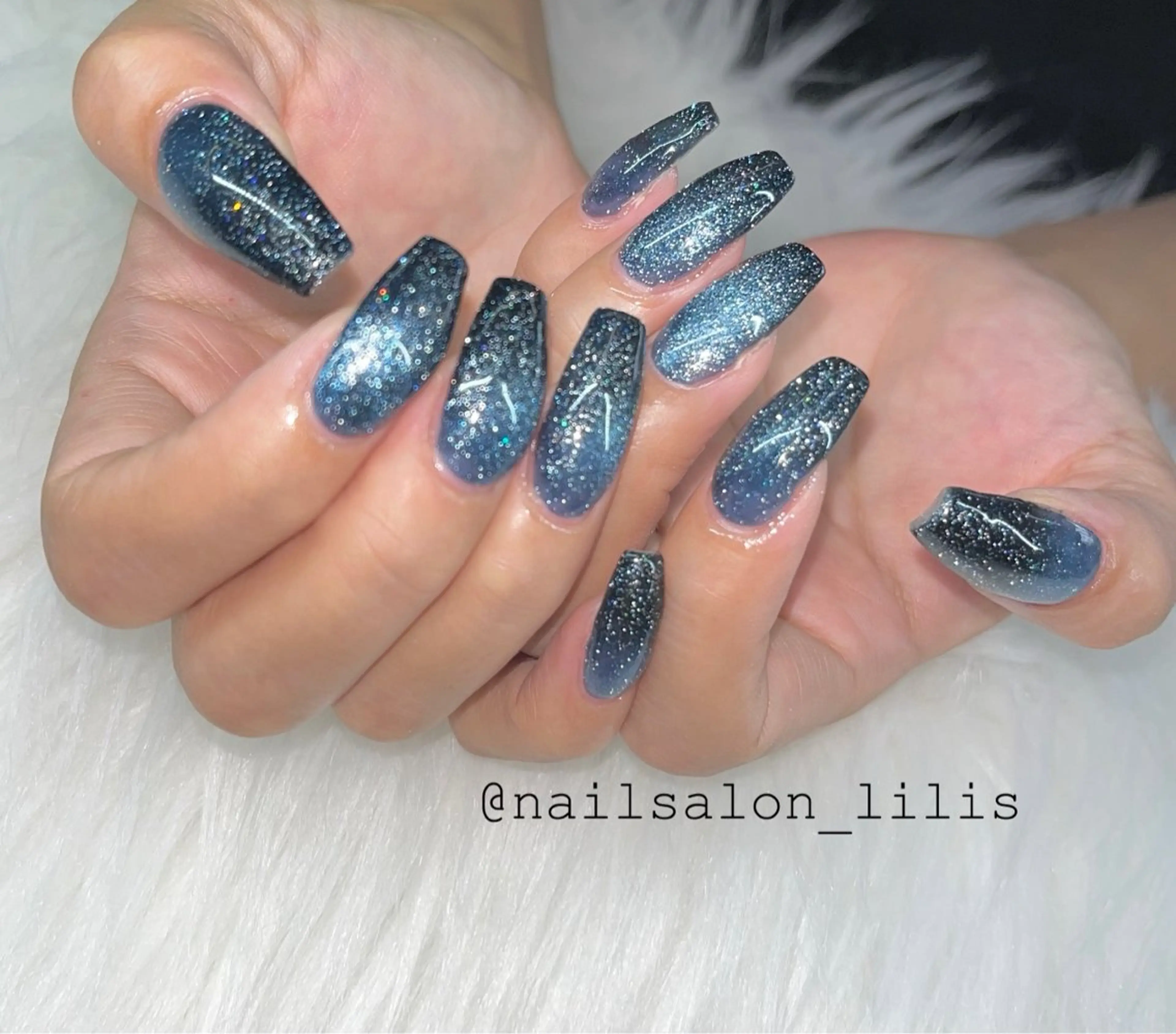 ネイル グラデーション マグネットネイル ハンドネイル nailsalon lilis所属・nailsalon Lilisのネイルデザイン