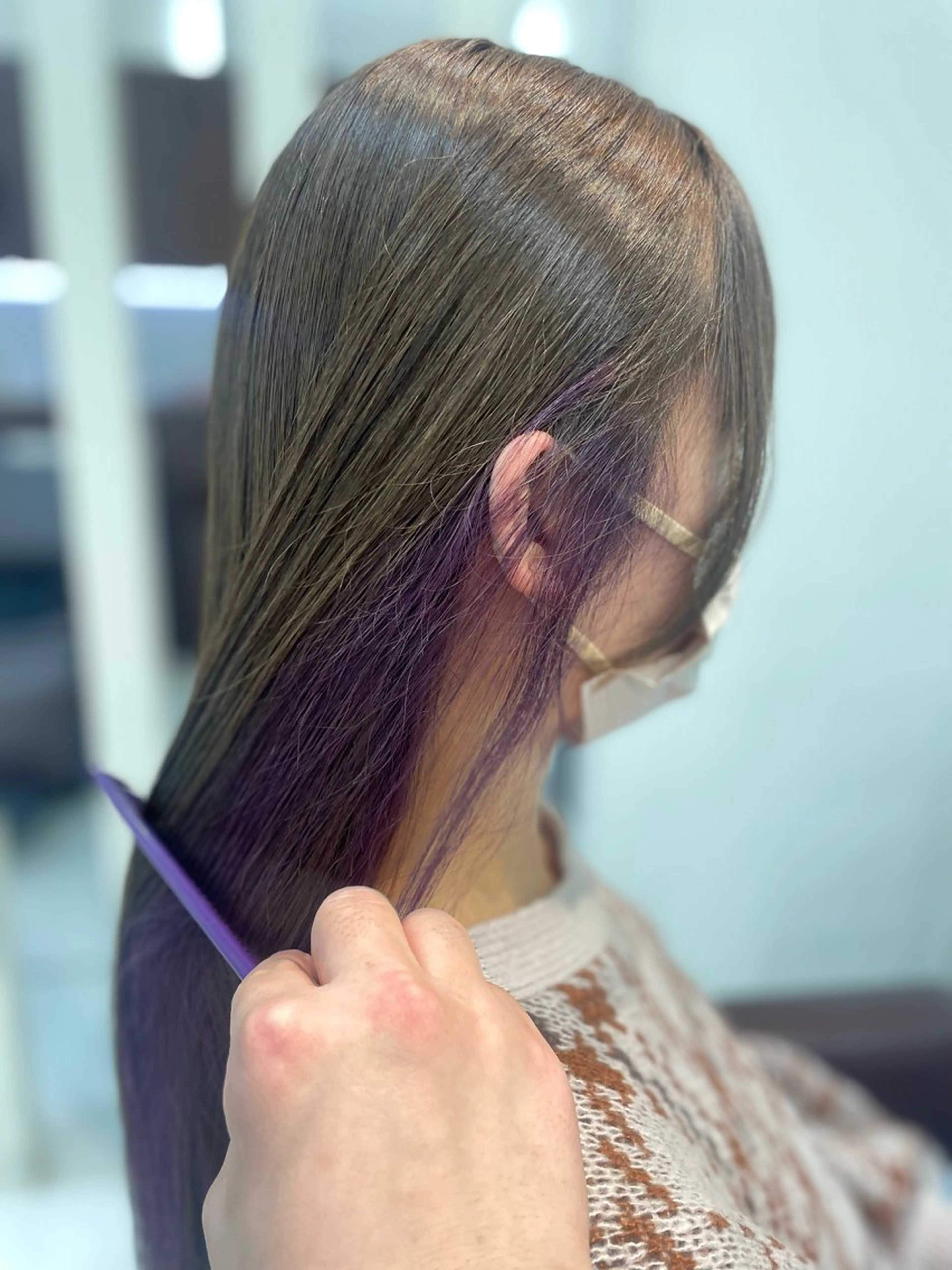 ロング カラー パープルカラー カット ヘアカラー TAYA千葉そごう店所属・【千葉駅南口歩1分】 MAKAのヘアスタイル