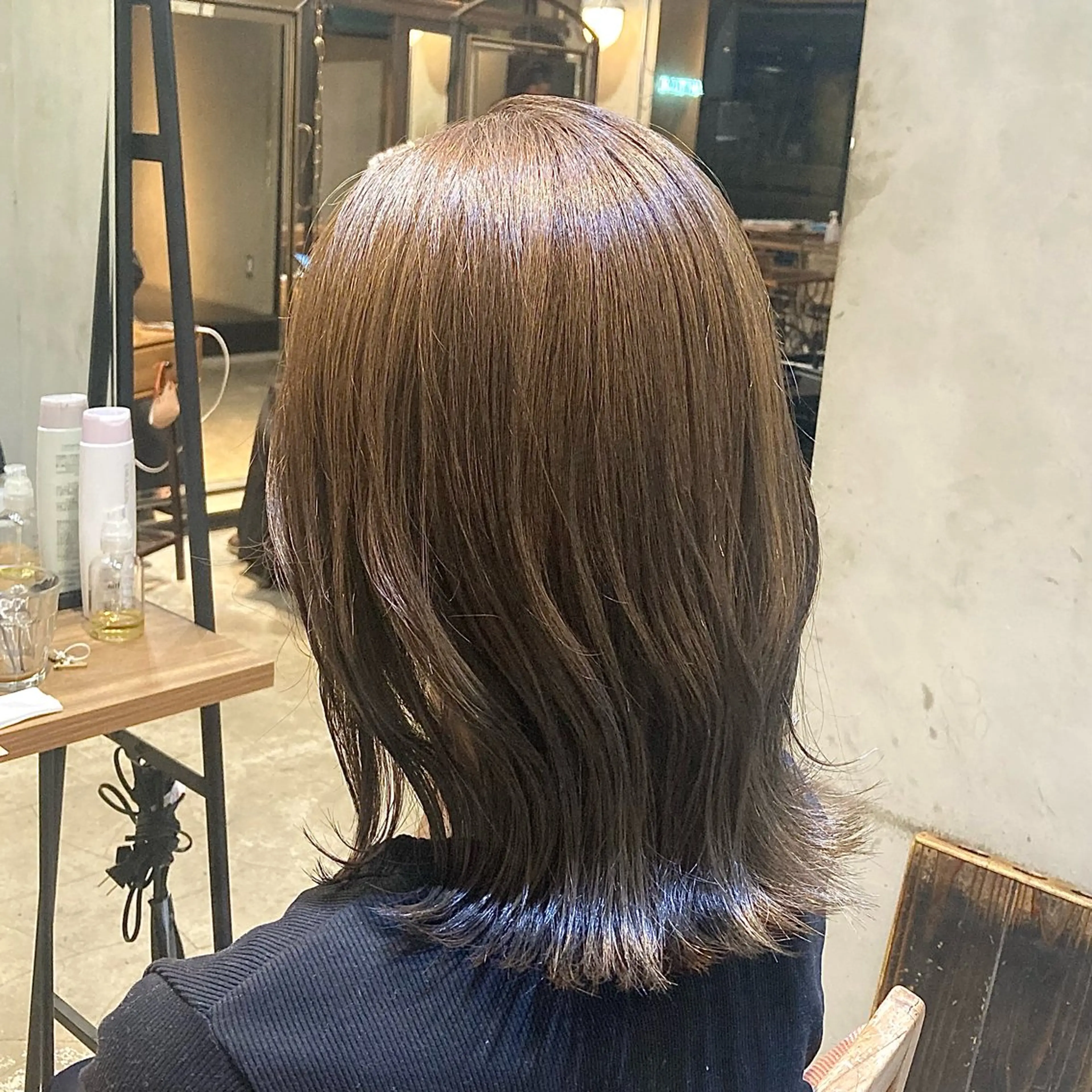 ミディアム カラー ヘアアレンジ ヘアカラー トリートメント くびれヘア/艶カラー /髪質改善🌷喜美花のヘアスタイル