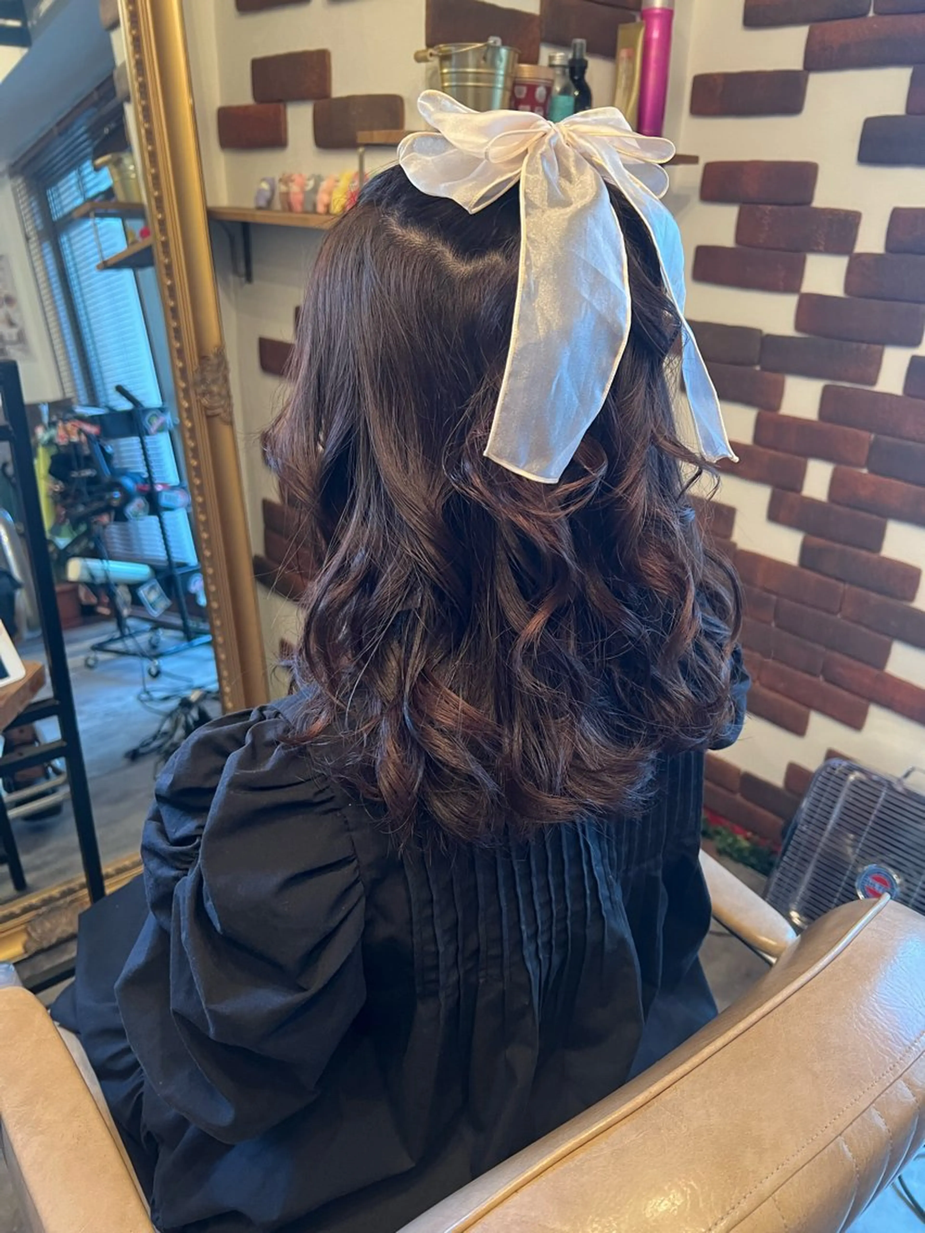 ミディアム カラー ヘアアレンジ カット ヘアカラー トリートメント カラーパティシエ facce🌼ikoのヘアスタイル