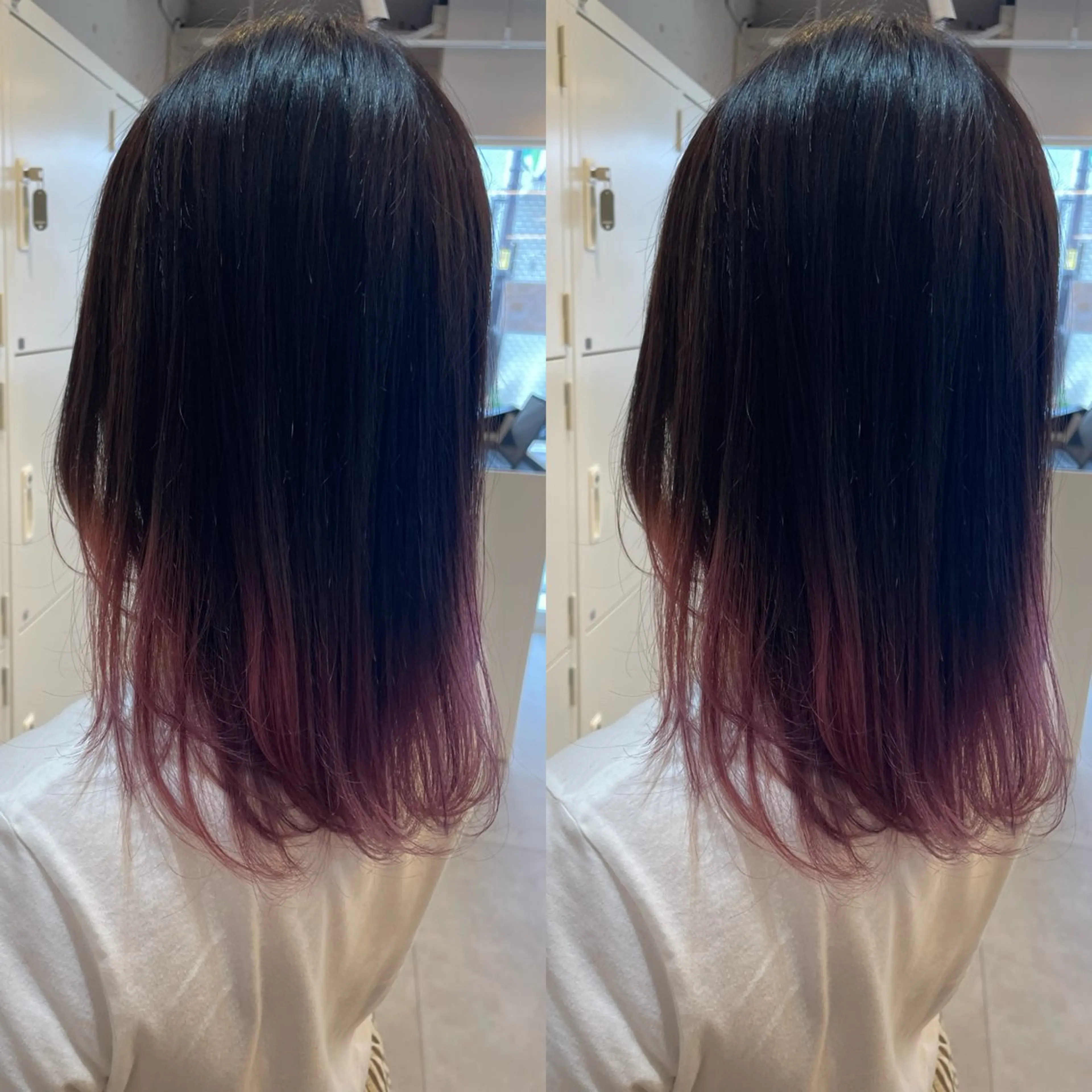 ミディアム カラー カット ヘアカラー トリートメント ヘアセット ブリーチ無しダブル カラー🦕まどかのヘアスタイル