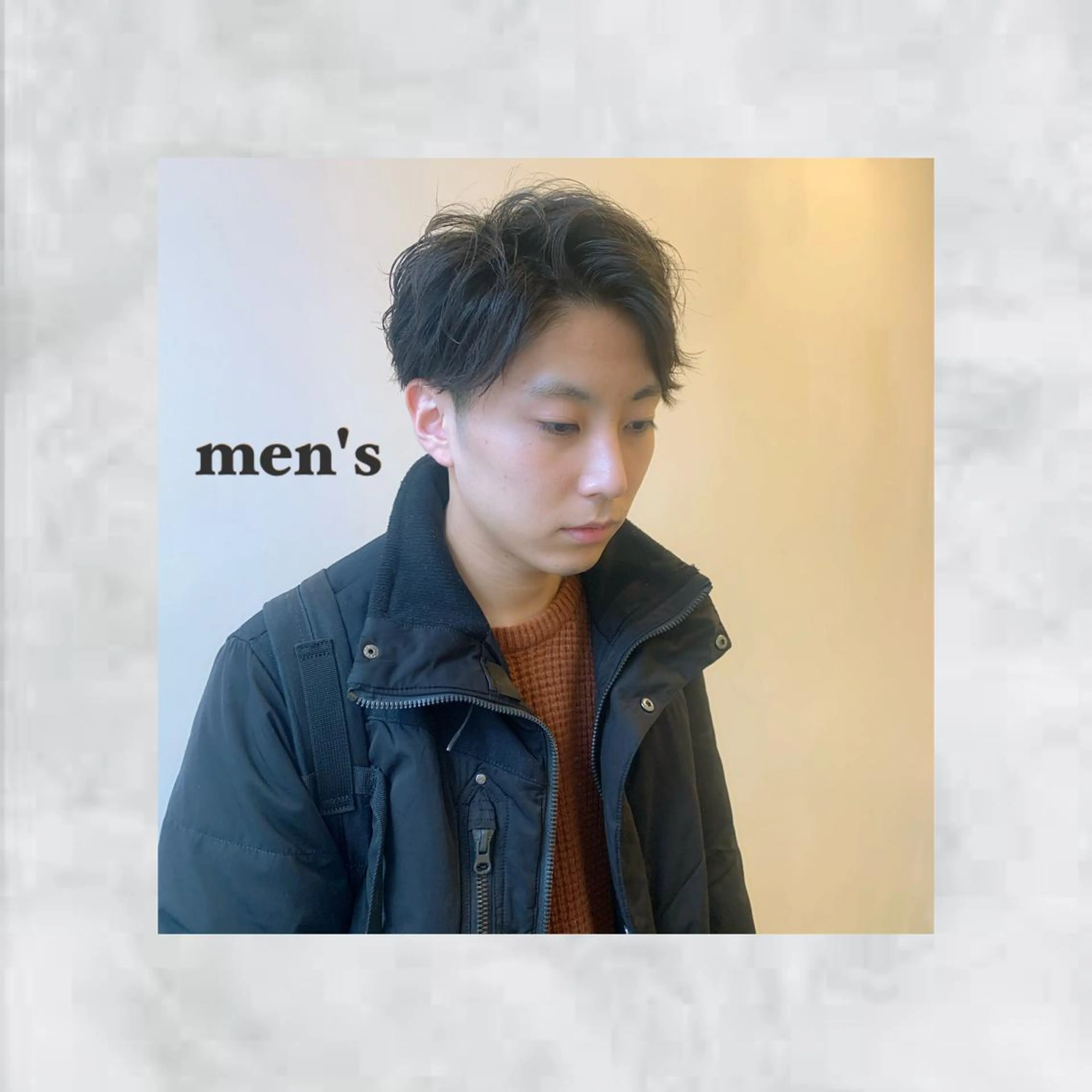 メンズ アップバング センターパート apish 夏琳のヘアスタイル