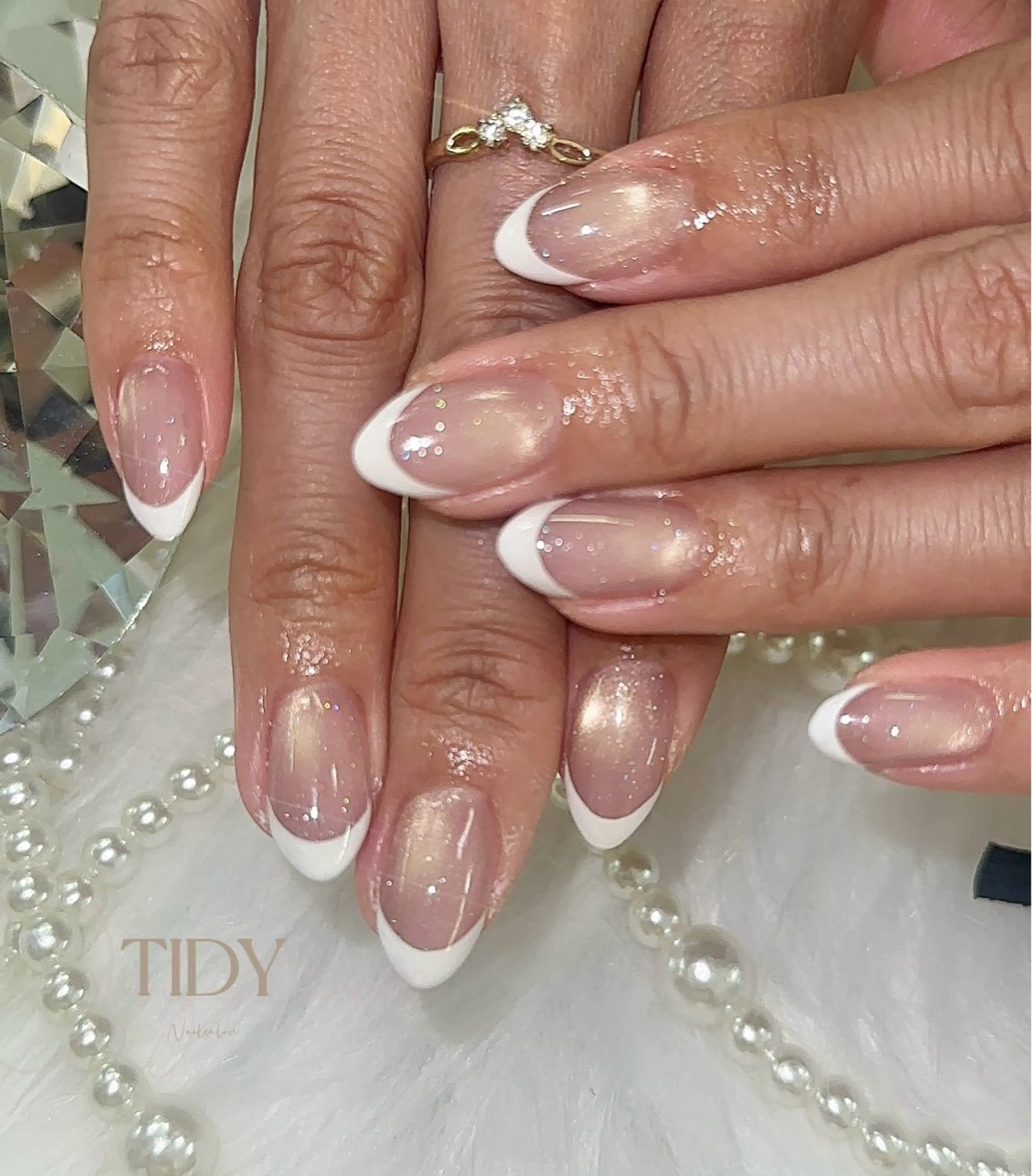 ネイル 長さ出し フットネイル ジェルネイル キラキラネイル 韓国ネイル ハンドネイル TIDY M&Mのネイルデザイン