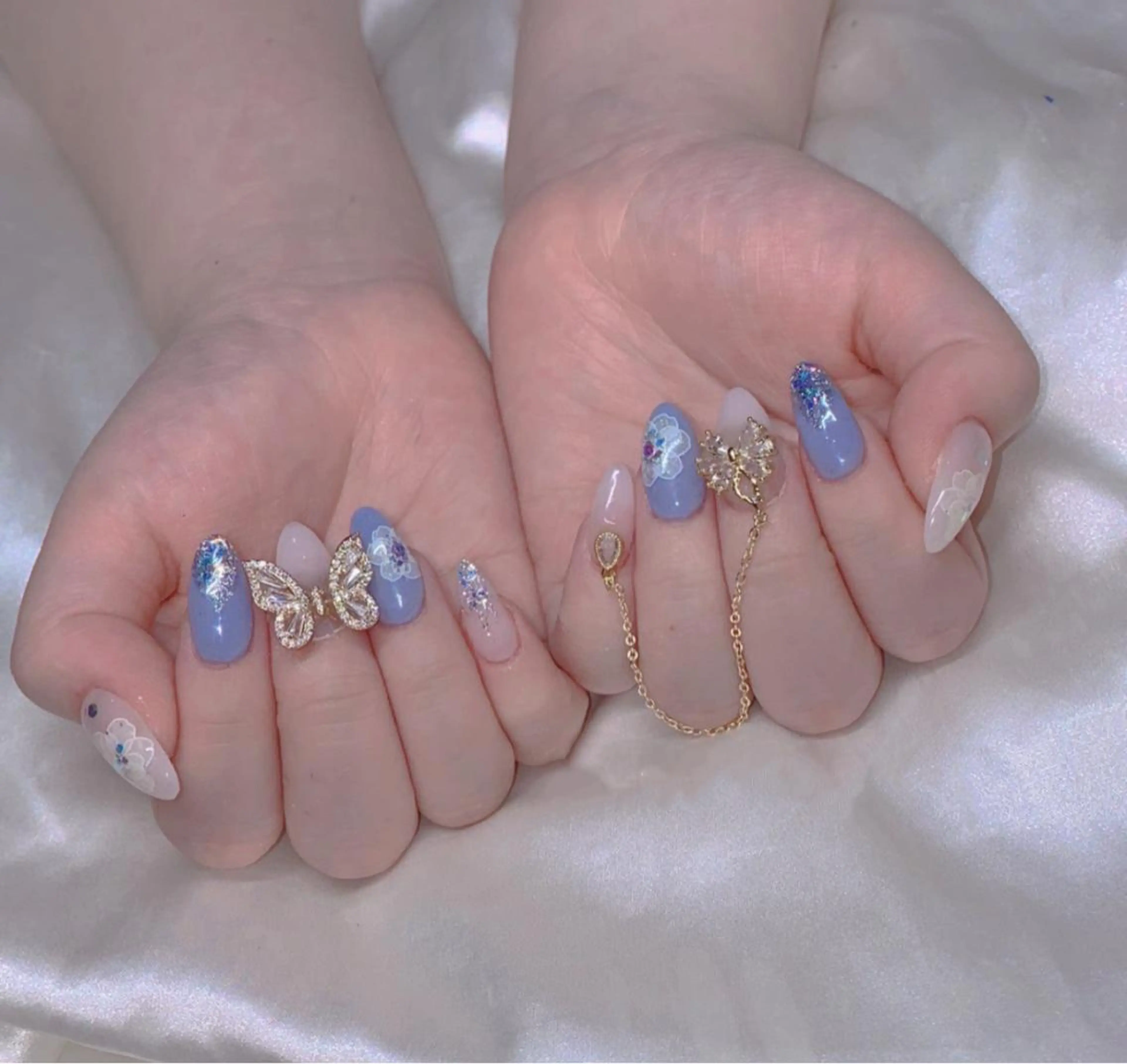 ネイル クリアネイル 長さ出し フレンチネイル 氷ネイル・うるうるネイル マグネットネイル ハンドネイル Moana Nail 長さだし専門店のネイルデザイン