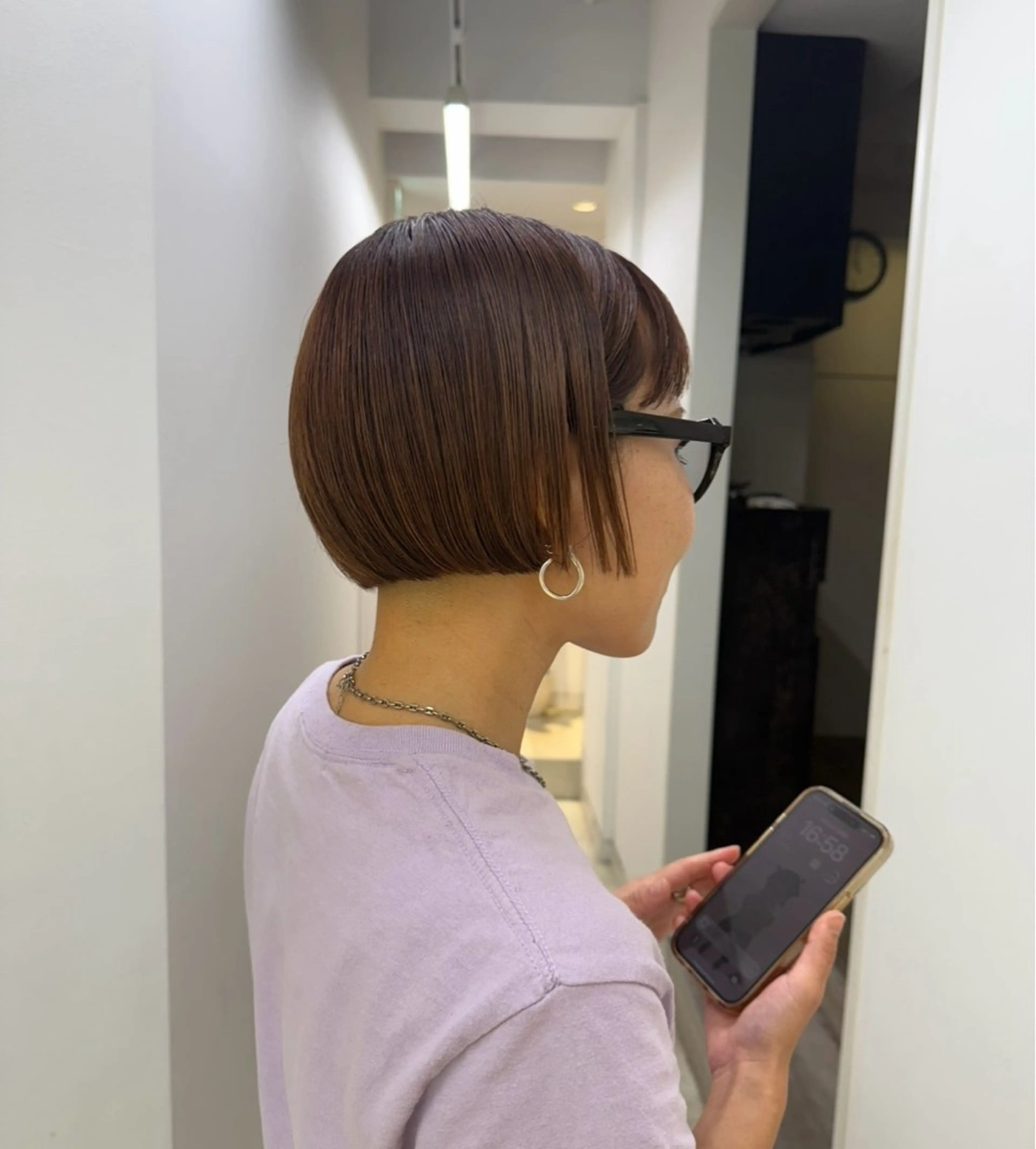 ショート カラー ヘアカラー トリートメント 髪質改善/縮毛/トリ ートメント/平野広大のヘアスタイル