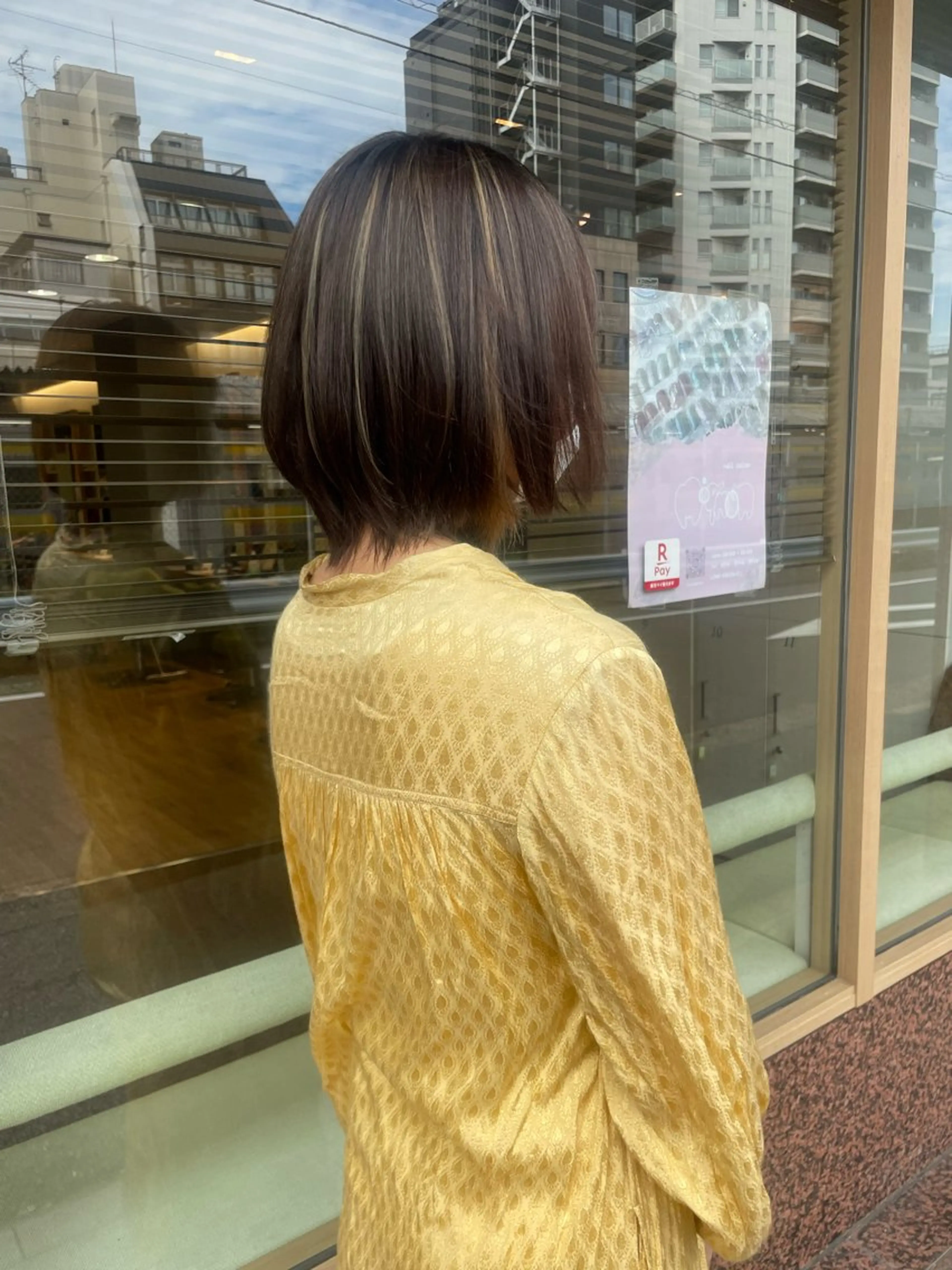 ミディアム カラー ハイライトカラー ハイライト ヘアカラー 髪質改善/Bloss om🌷高橋沙衣のヘアスタイル