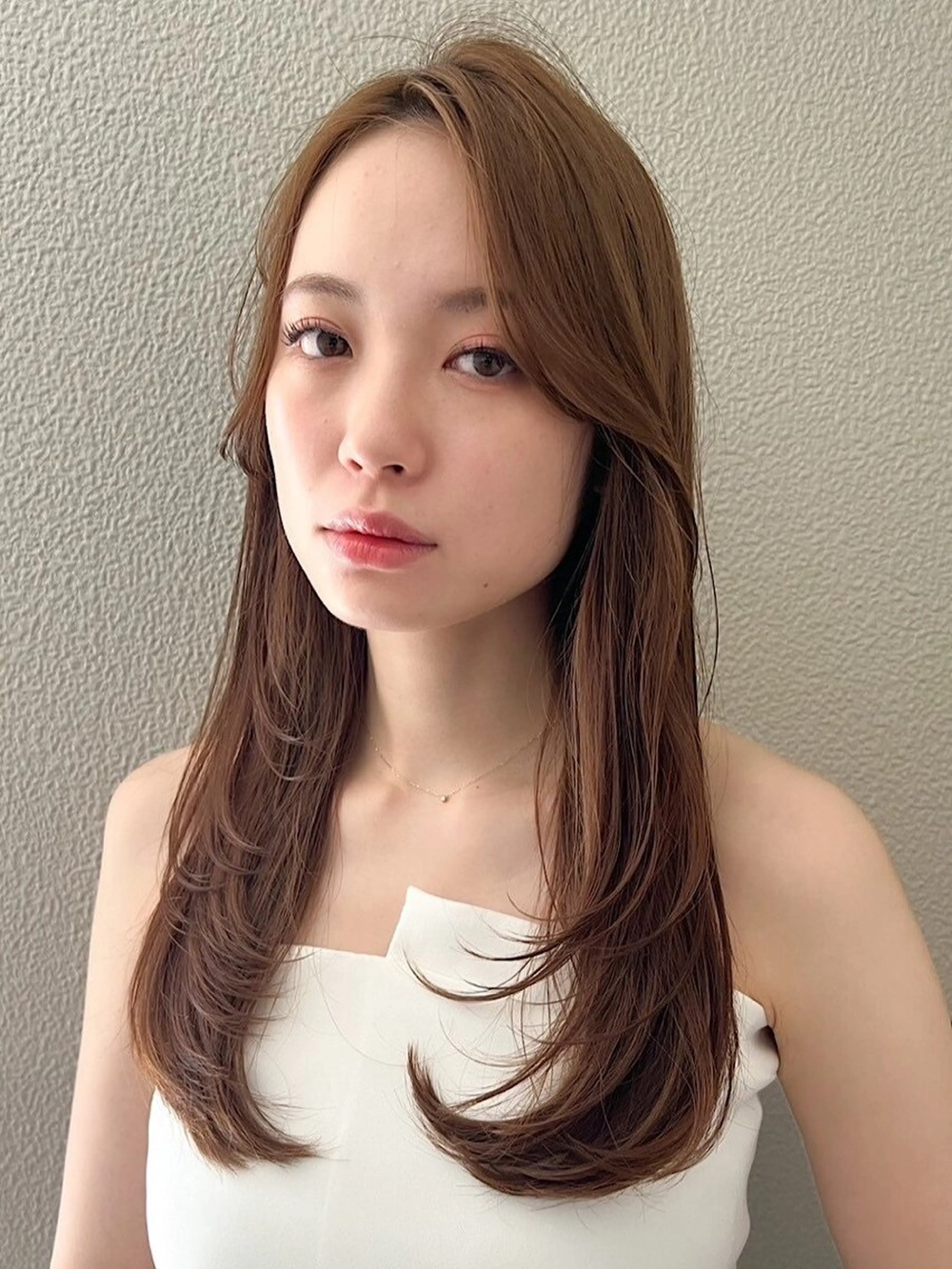 ロング カラー 韓国風🇰🇷レイヤ ーKEI🇰🇷のヘアスタイル