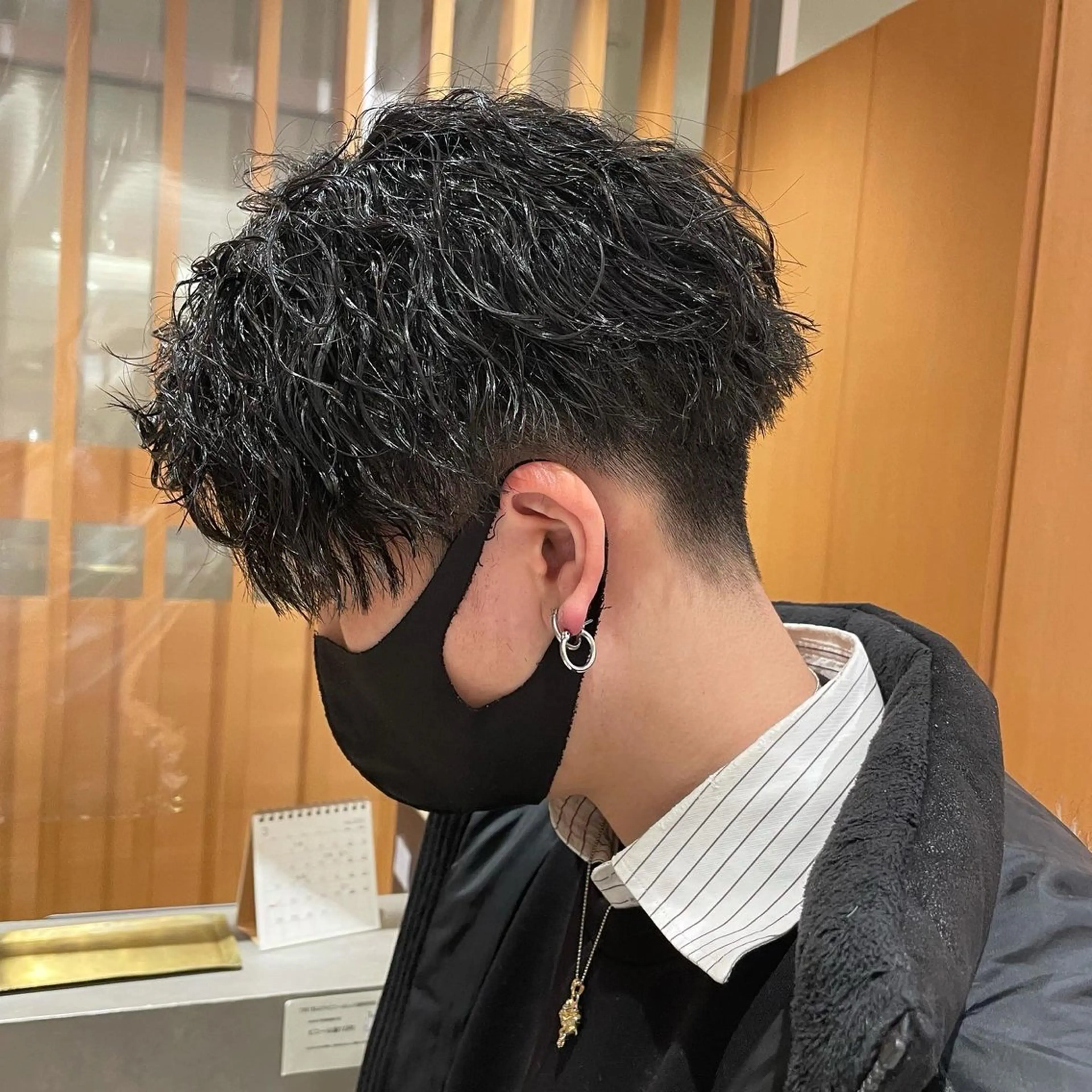 パーマ メンズ ボブパーマ 井山咲良のヘアスタイル